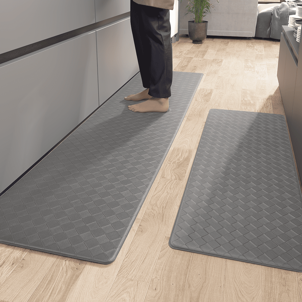 PABUBE Kitchen Mat Cushioned Anti Fatigue Kitchen Rugs Waterproof Non-Slip Comfort Standing Mat for Kitchen, Floor, Office, Sink, Black