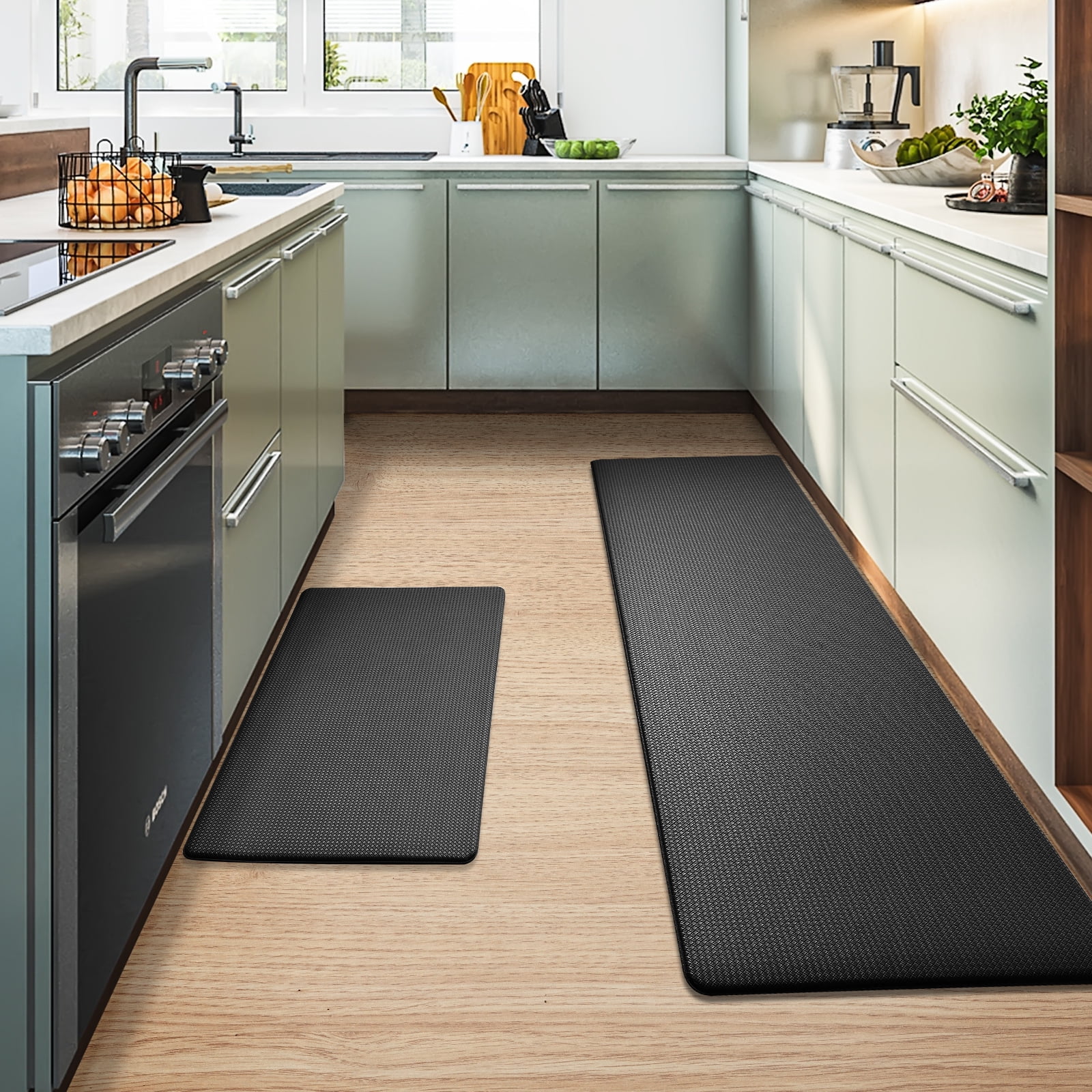 PABUBE Kitchen Rug and Mat Kitchen Mat Anti Fatigue, Non Slips Kitchen Floor Mat, Kitchen Rug or Mat Washable