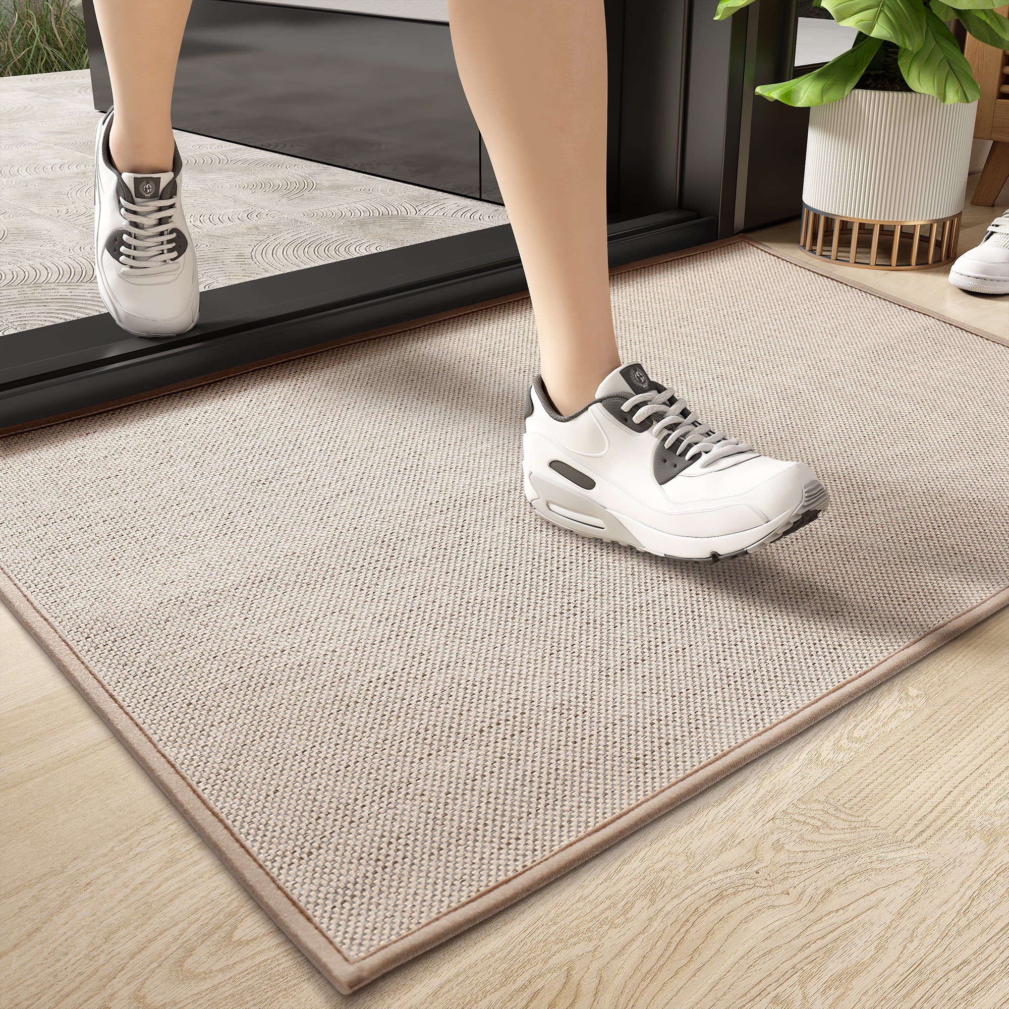 PABUBE Indoor Doormat, Non Slip  Door Mats for Inside Washable, Front Door Entry Rug for Entryway Indoor, Dirt Trapper Absorbent Welcome Floor Mats for Home Indoor