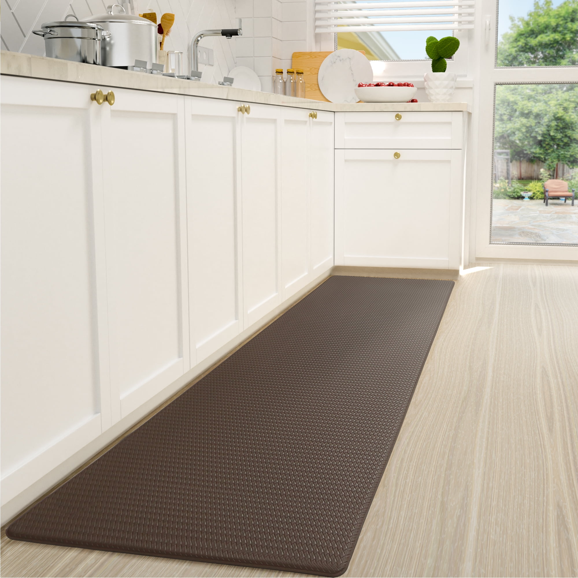 PABUBE Kitchen Rug and Mat Kitchen Mat Anti Fatigue, Non Slips Kitchen Floor Mat, Kitchen Rug or Mat Washable