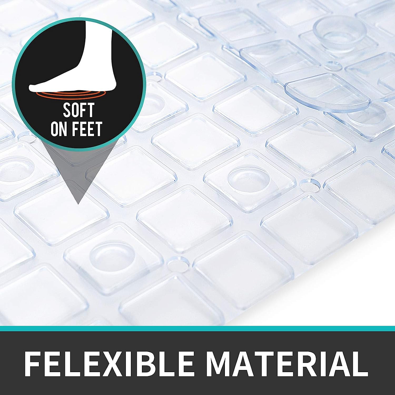 PABUBE Shower Mat for Bathtub Bath Mat for Tub, Non-Slip Bathtub Mat Machine Washable Tub Mat