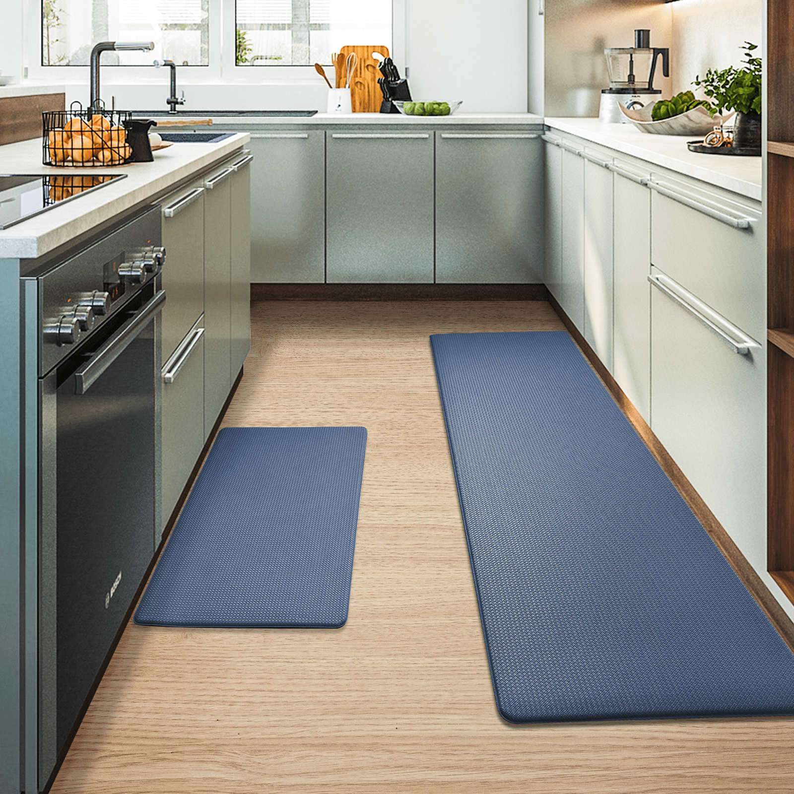 PABUBE Kitchen Rug and Mat Kitchen Mat Anti Fatigue, Non Slips Kitchen Floor Mat, Kitchen Rug or Mat Washable