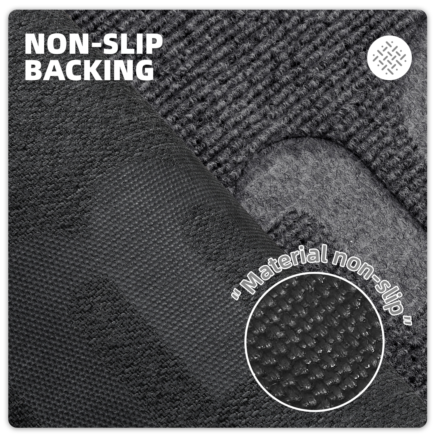 PABUBE Outdoor Mat Non Slip Heavy Duty Doormat Welcome Mats for Outside Low Profile Front Dirt Trapper Door Mat for Outdoor Decor with Rubber Backing