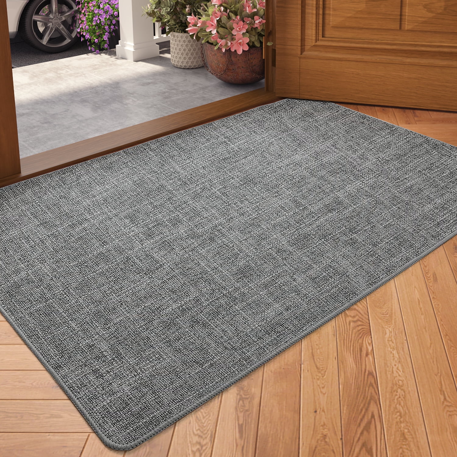 PABUBE Doormat for Inside, Door Rug for Entryway Indoor, Dirt Trapper, Non Slip Entryway Rugs Washable Welcome Mat for Inside, Absorbent Entry Mat Low-Profile Entry Rug Indoor Doormat