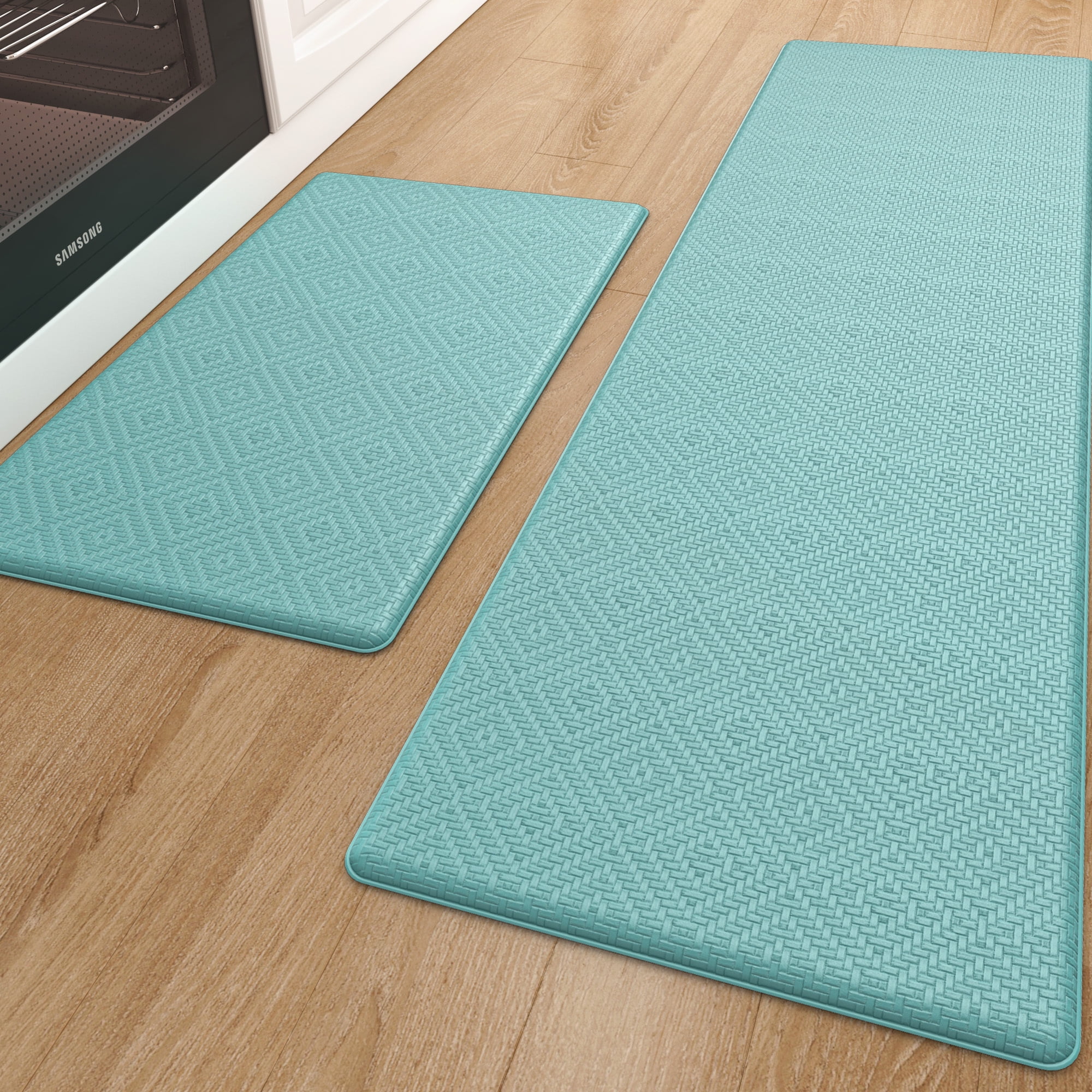 PABUBE Kitchen Rugs and Mats Anti Fatigue Cushioned Kitchen Mat, Non Slips Kitchen Floor Mat, Anti Fatigue Mat for Kitchen, Kitchen Rug and Runner Washable