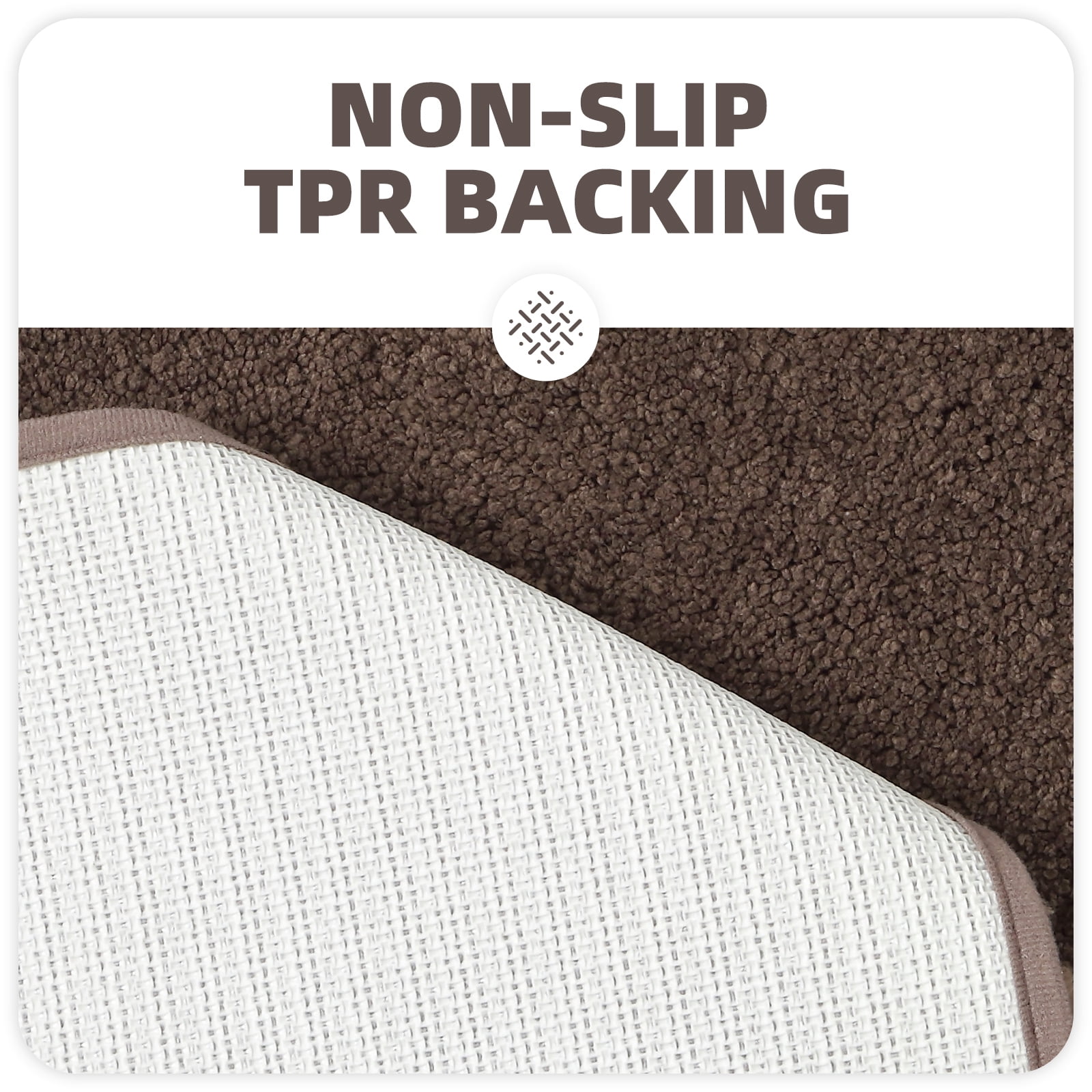 PABUBE Bathroom Rug Non-Slip Bathroom Mat Shag Bath Rugs Microfiber, Absorbent Bath Mat, Machine Washable,17"x24",White