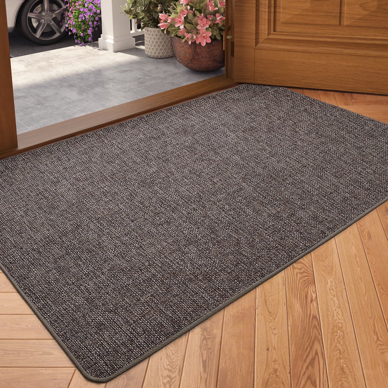 PABUBE Doormat for Inside, Door Rug for Entryway Indoor, Dirt Trapper, Non Slip Entryway Rugs Washable Welcome Mat for Inside, Absorbent Entry Mat Low-Profile Entry Rug Indoor Doormat