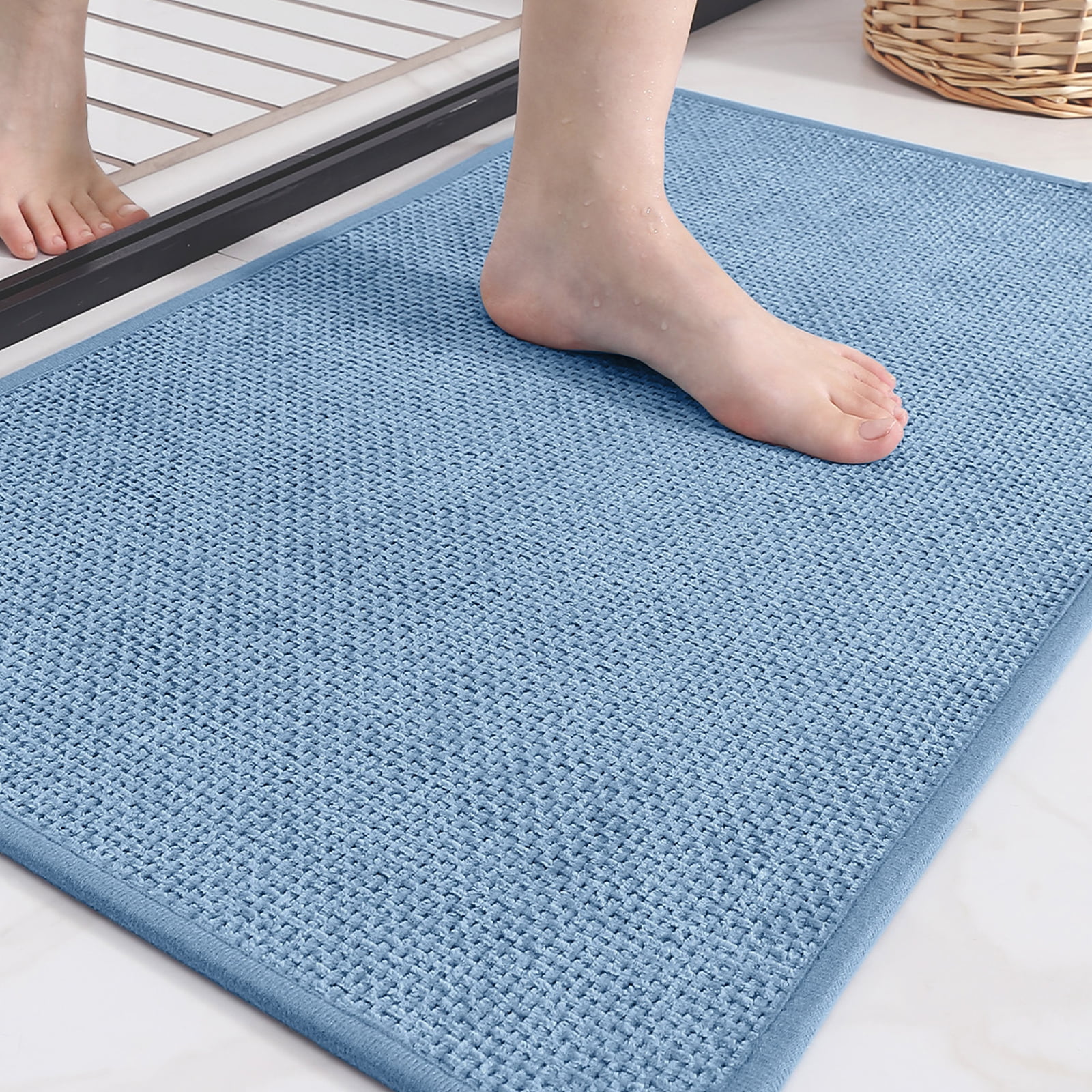 PABUBE Bathroom Rug, Non Slips Bath Mat, Machine Washable Bathroom Mat, Soft Absorbent Bathmat Bath Rug, Bathroom Rug and Mat for Bathroom Floor