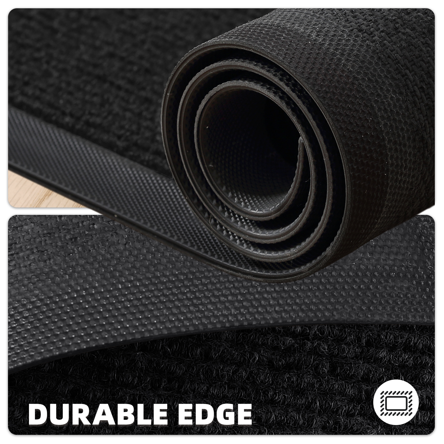 PABUBE Outdoor Mat Non Slip Heavy Duty Doormat Welcome Mats for Outside Low Profile Front Dirt Trapper Door Mat for Outdoor Decor with Rubber Backing