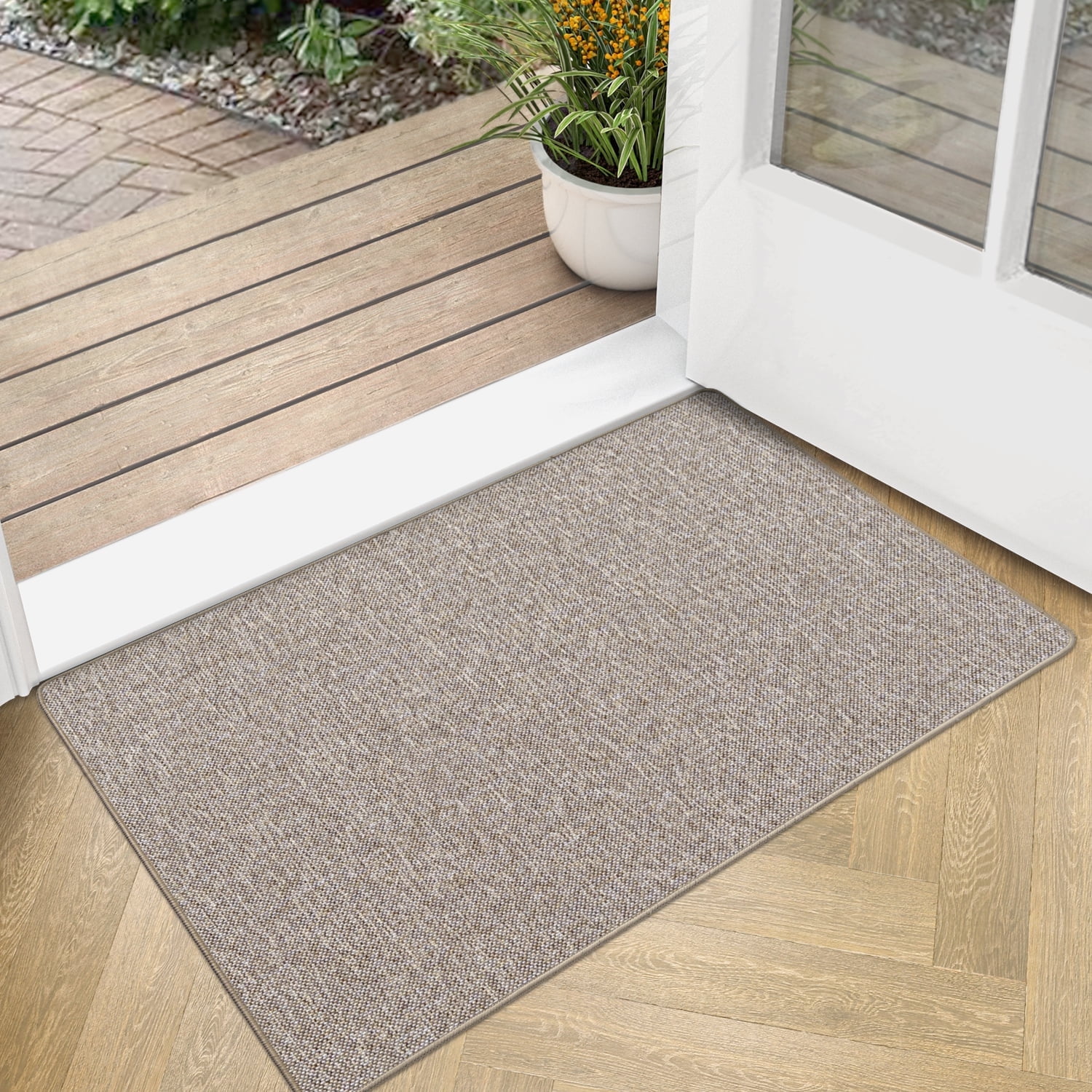 OEAKAY Indoor Doormat,Non-Slip Front Door Mats Rug for Inside Washable, Low Profile Entry Rug for Entryway Indoor, Dirt Trapper Absorbent Indoor Welcome Floor Mats for Home