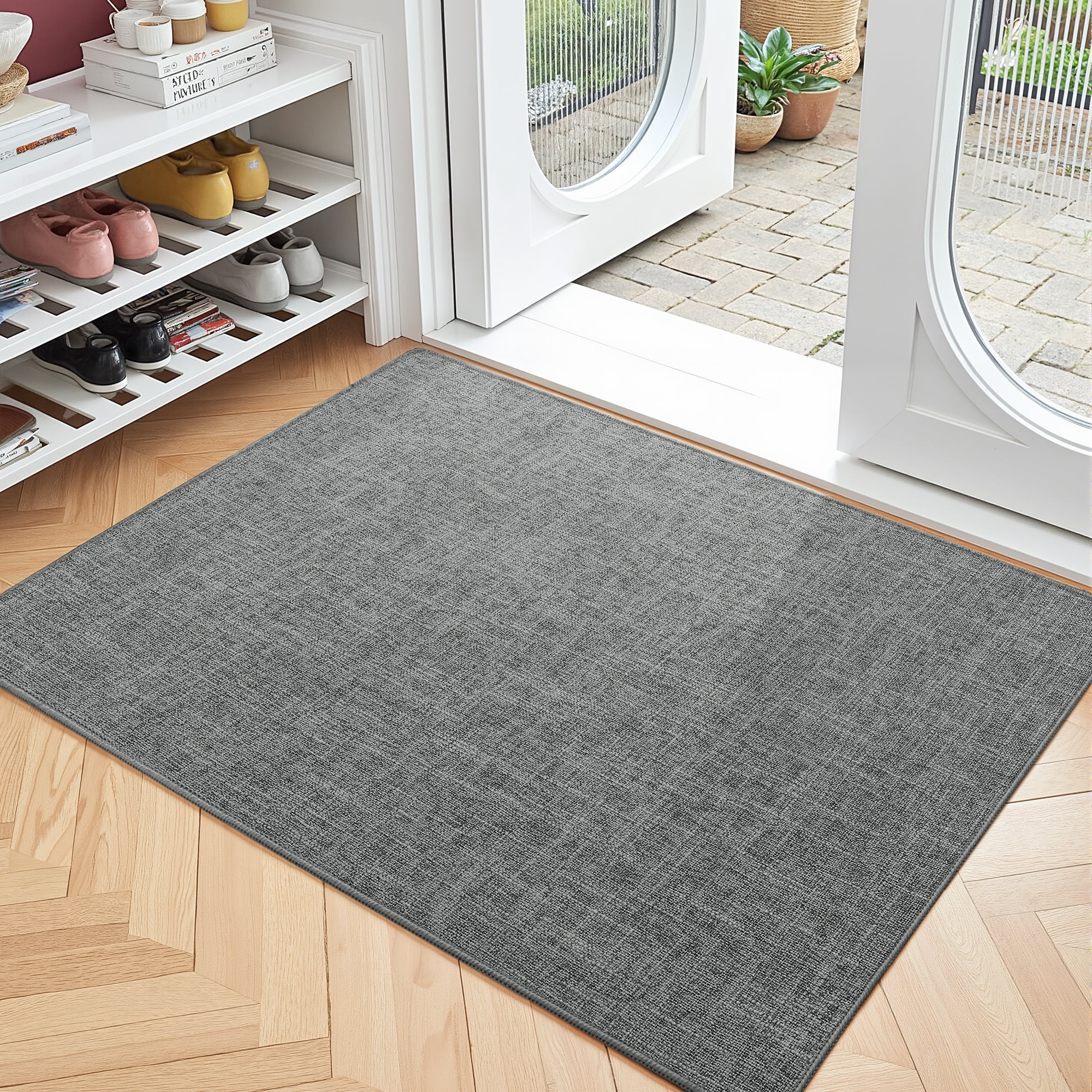 OEAKAY Indoor Doormat,Non-Slip Front Door Mats Rug for Inside Washable, Low Profile Entry Rug for Entryway Indoor, Dirt Trapper Absorbent Indoor Welcome Floor Mats for Home