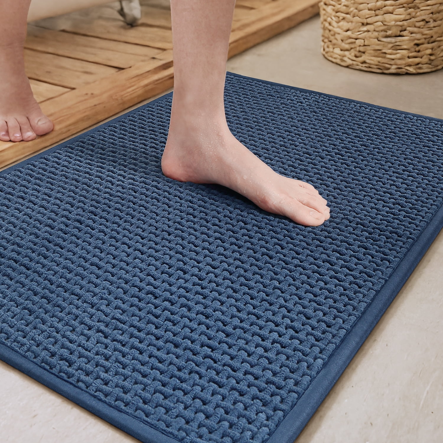 PABUBE Bathroom Rug, Non Slips Bath Mat, Machine Washable Bathroom Mat, Soft Absorbent Bathmat Bath Rug, Bathroom Rug and Mat for Bathroom Floor