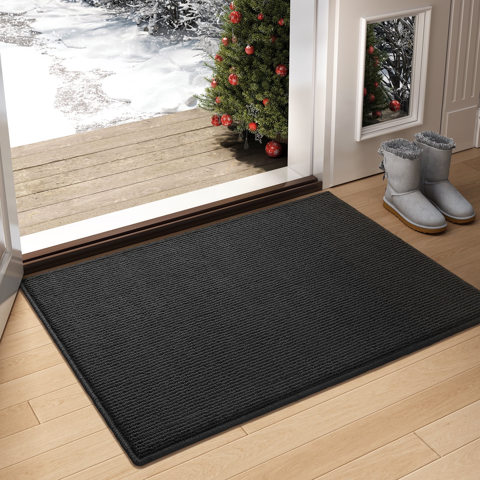 PABUBE Indoor and Outdoor Doormats, 20"x32" Front Door Rugs, Dirt Trapper Inside Door Mats, Non Slip Washable Welcome Mat Entryway Rug for Entryway