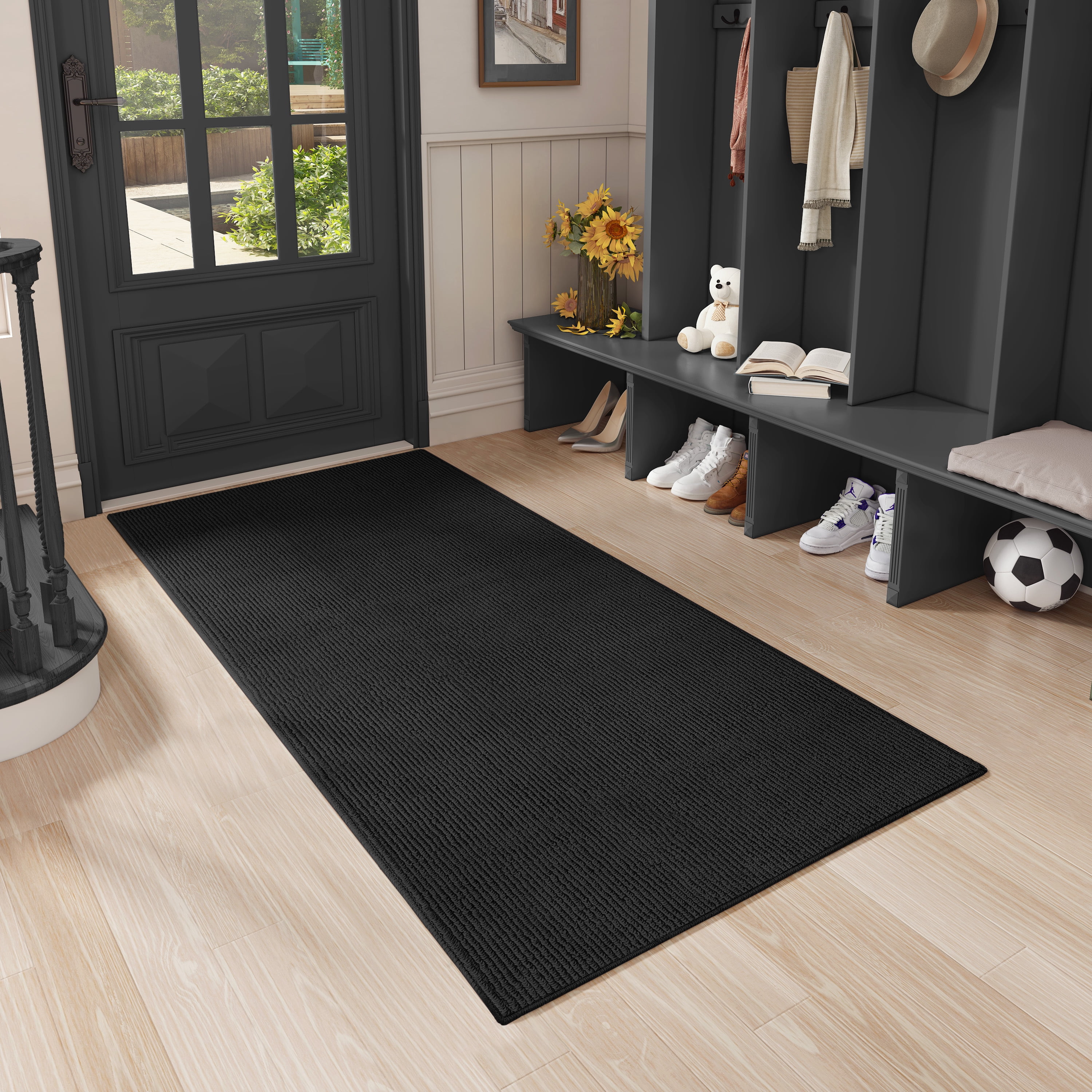 PABUBE Indoor and Outdoor Doormats, 20"x32" Front Door Rugs, Dirt Trapper Inside Door Mats, Non Slip Washable Welcome Mat Entryway Rug for Entryway