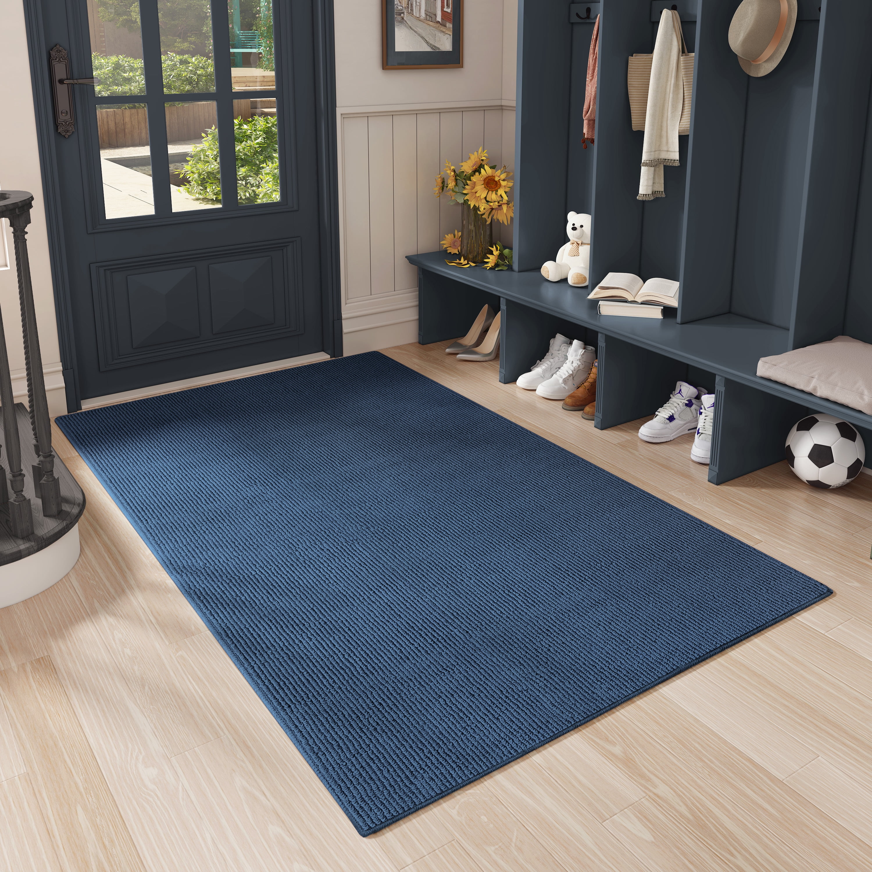 PABUBE Indoor and Outdoor Doormats, 20"x32" Front Door Rugs, Dirt Trapper Inside Door Mats, Non Slip Washable Welcome Mat Entryway Rug for Entryway