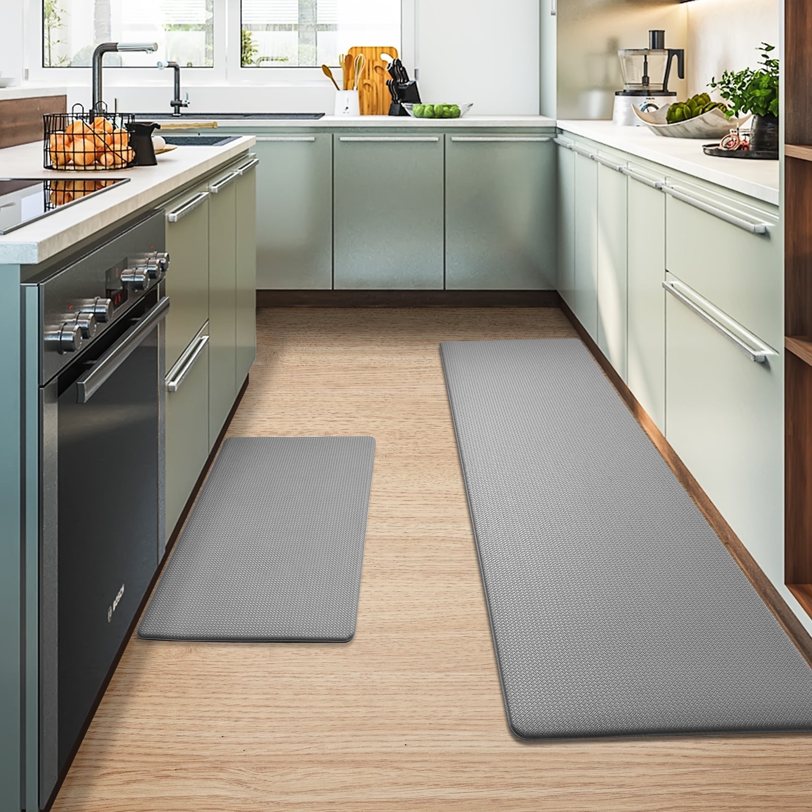PABUBE Kitchen Rug and Mat Kitchen Mat Anti Fatigue, Non Slips Kitchen Floor Mat, Kitchen Rug or Mat Washable