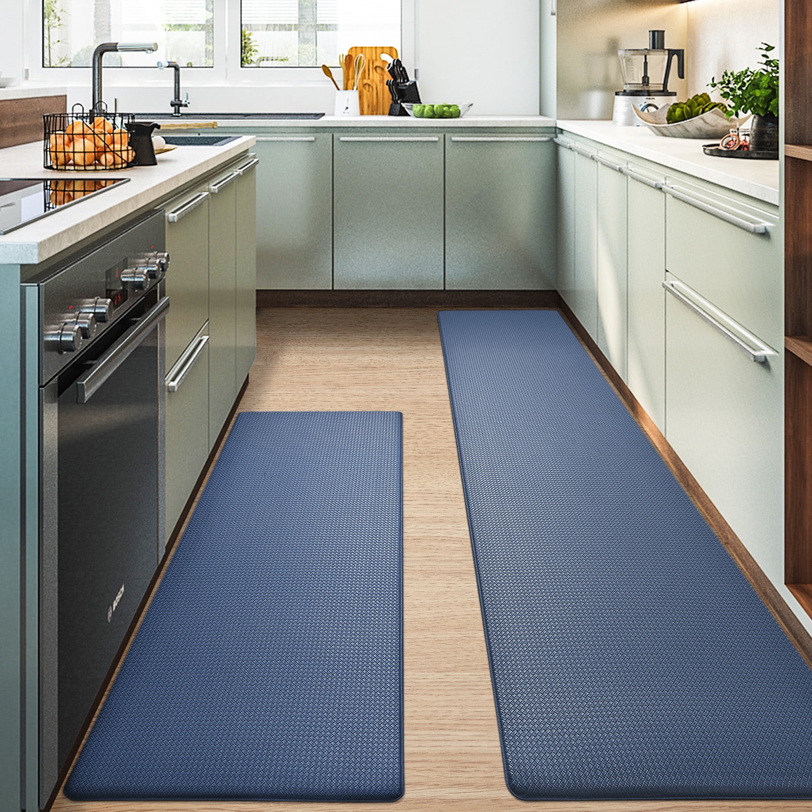 PABUBE Kitchen Rug and Mat Kitchen Mat Anti Fatigue, Non Slips Kitchen Floor Mat, Kitchen Rug or Mat Washable