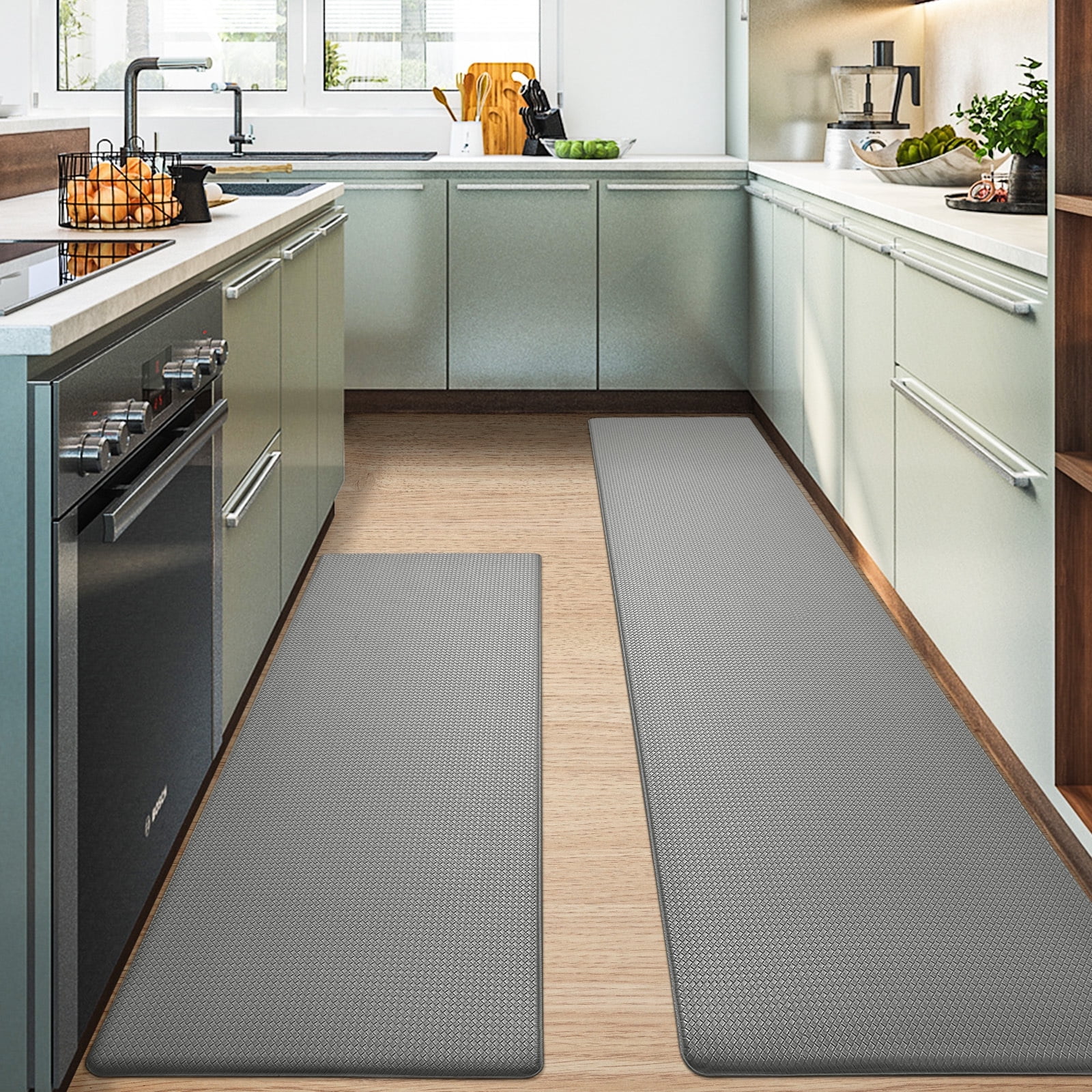 PABUBE Kitchen Rug and Mat Kitchen Mat Anti Fatigue, Non Slips Kitchen Floor Mat, Kitchen Rug or Mat Washable