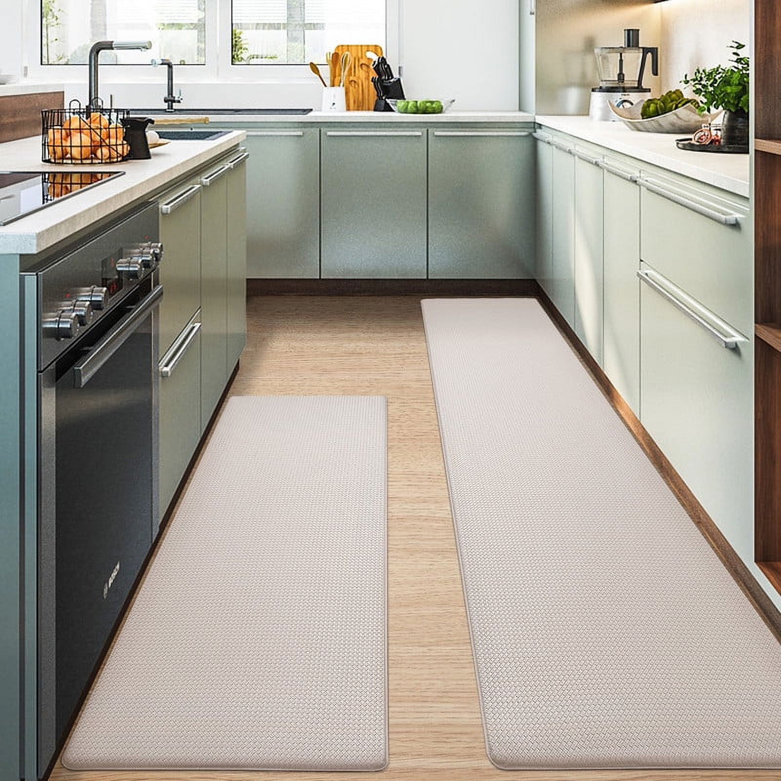 PABUBE Kitchen Rug and Mat Kitchen Mat Anti Fatigue, Non Slips Kitchen Floor Mat, Kitchen Rug or Mat Washable