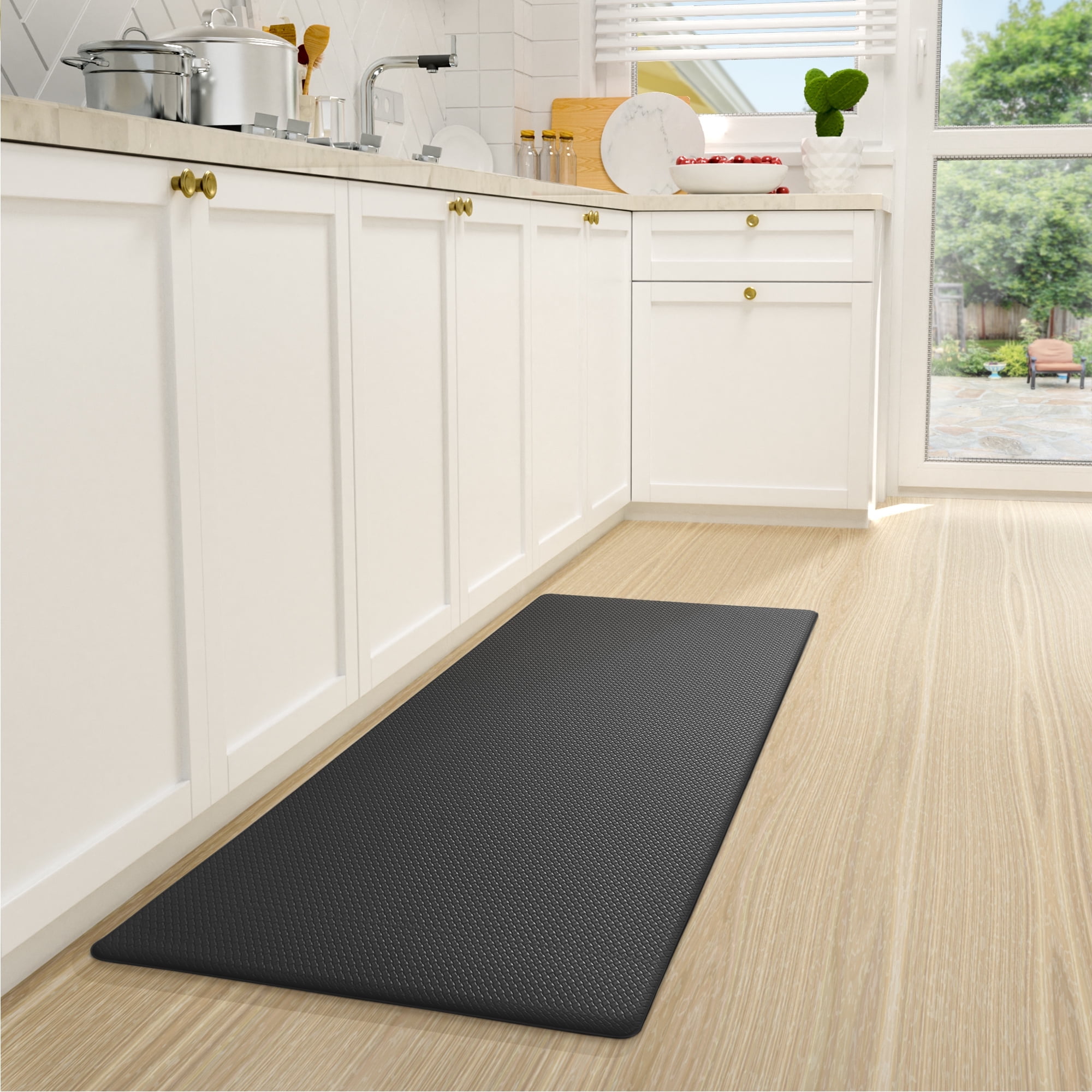 PABUBE Kitchen Rug and Mat Kitchen Mat Anti Fatigue, Non Slips Kitchen Floor Mat, Kitchen Rug or Mat Washable