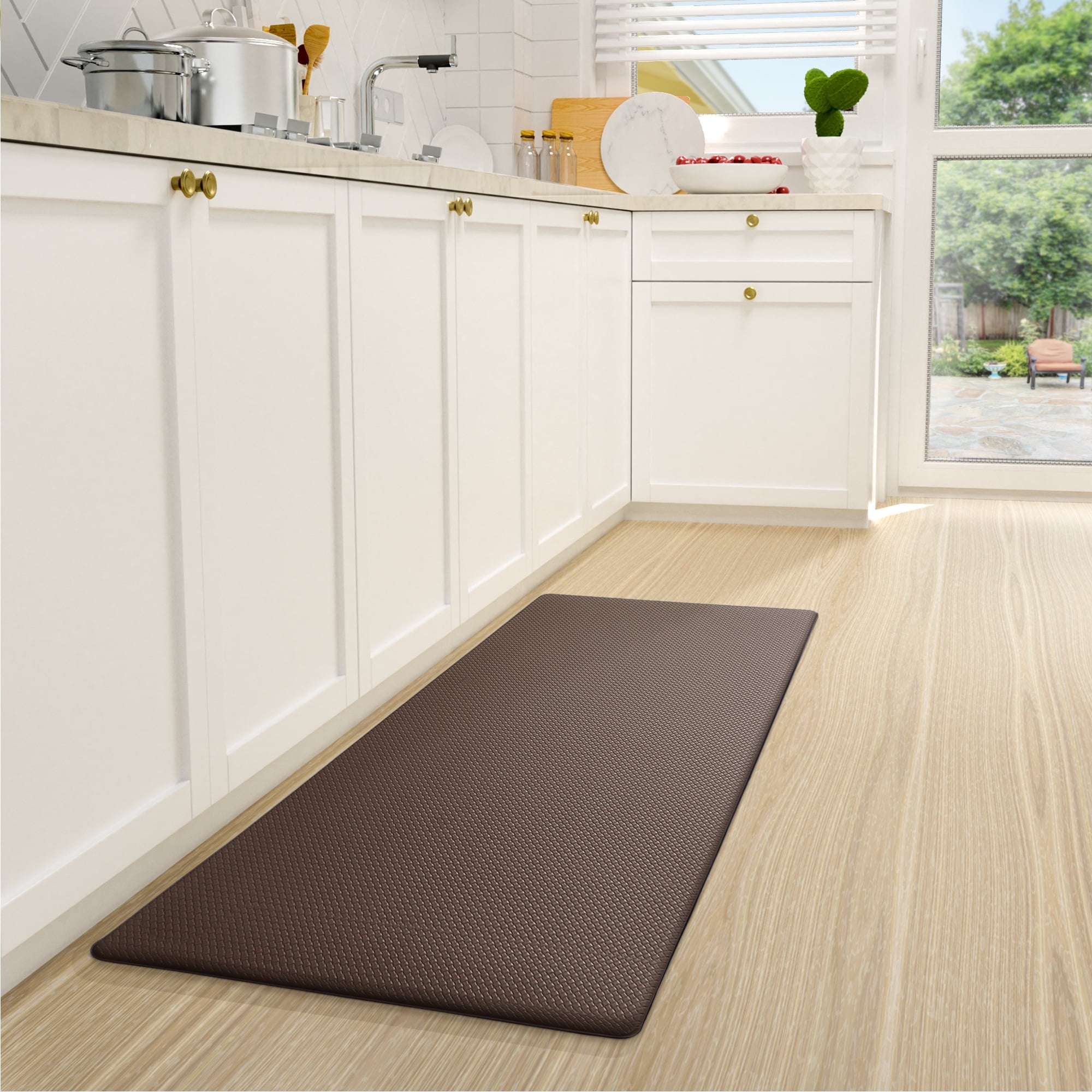 PABUBE Kitchen Rug and Mat Kitchen Mat Anti Fatigue, Non Slips Kitchen Floor Mat, Kitchen Rug or Mat Washable