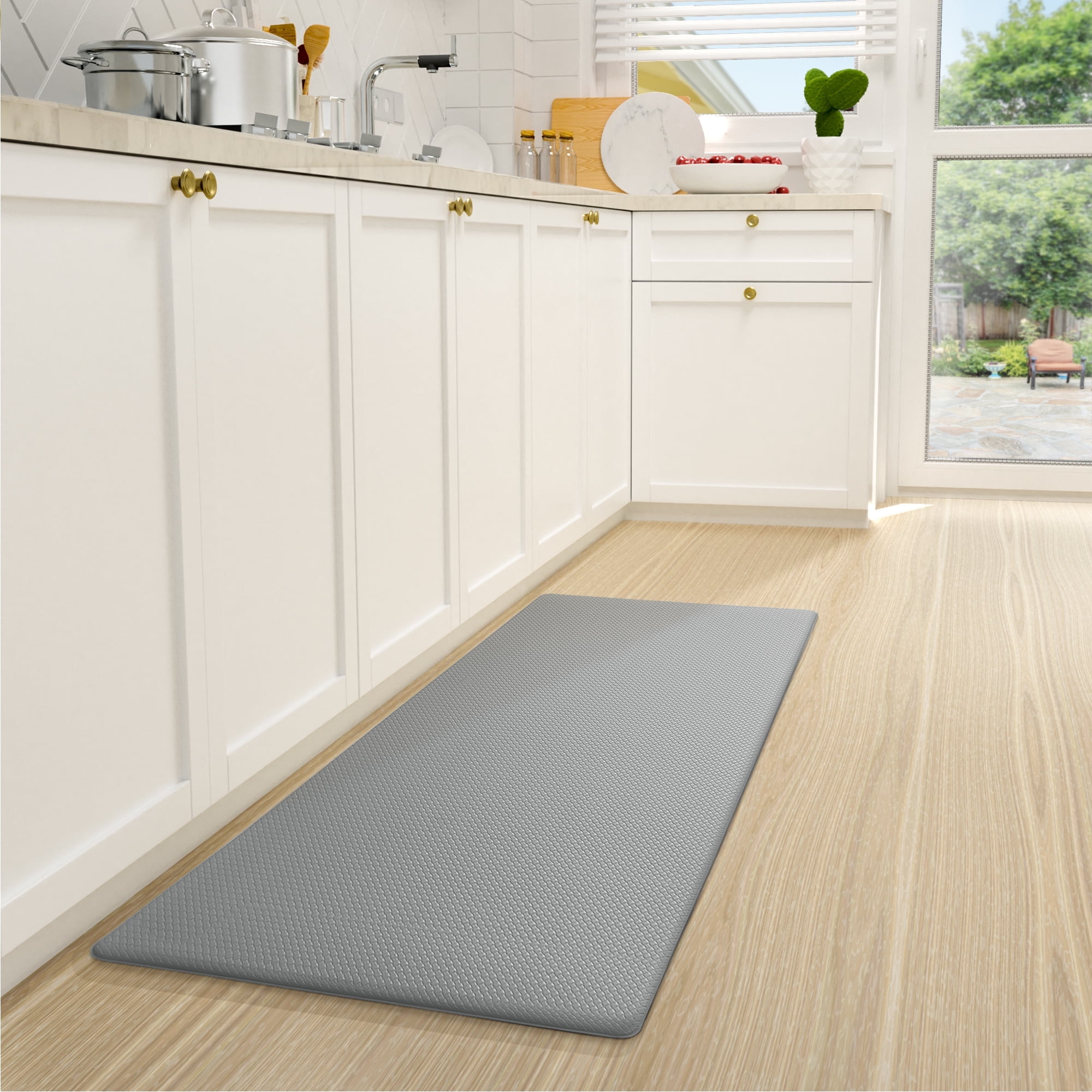 PABUBE Kitchen Rug and Mat Kitchen Mat Anti Fatigue, Non Slips Kitchen Floor Mat, Kitchen Rug or Mat Washable