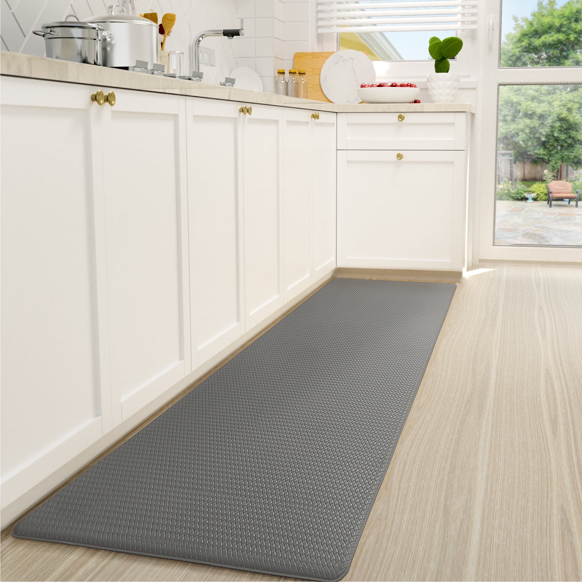 PABUBE Kitchen Rug and Mat Kitchen Mat Anti Fatigue, Non Slips Kitchen Floor Mat, Kitchen Rug or Mat Washable