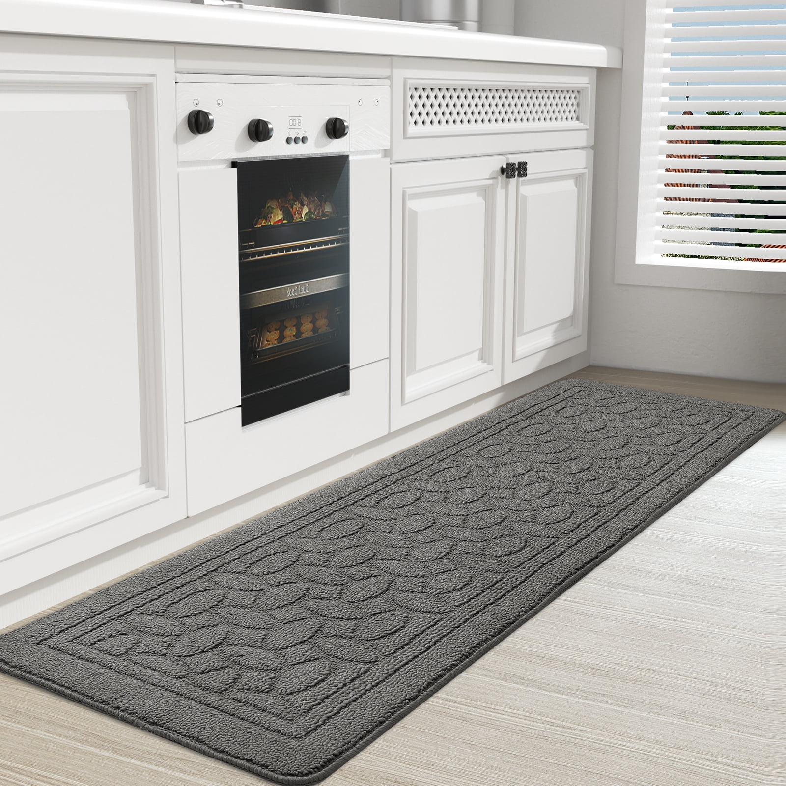 PABUBE Kitchen Rugs, Non Skid Kitchen Mat or Rug, Machine Washable Kitchen Floor Mat, Kitchen Rugs and Mats