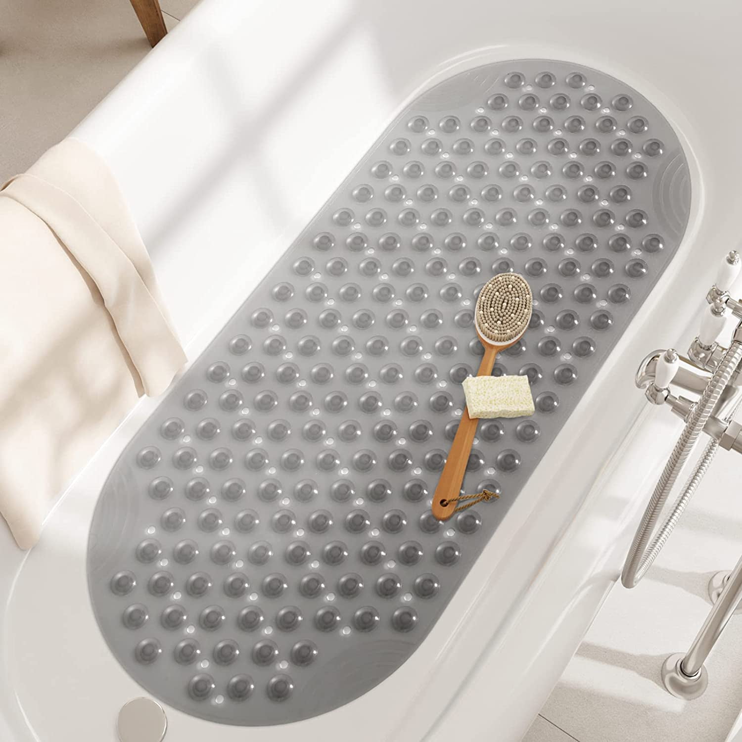 PABUBE Shower Mat for Bathtub Bath Mat for Tub, Non-Slip Bathtub Mat Machine Washable Tub Mat