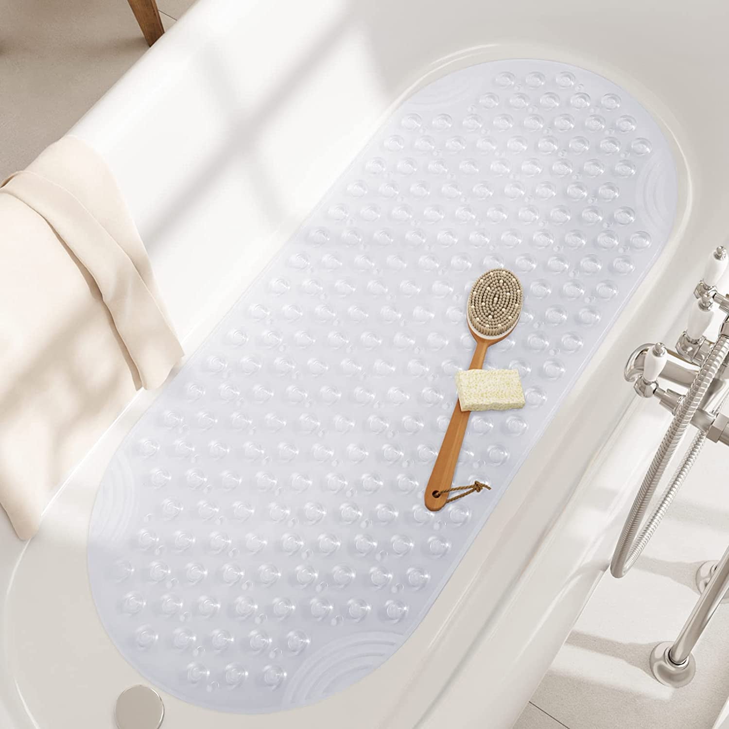 PABUBE Shower Mat for Bathtub Bath Mat for Tub, Non-Slip Bathtub Mat Machine Washable Tub Mat