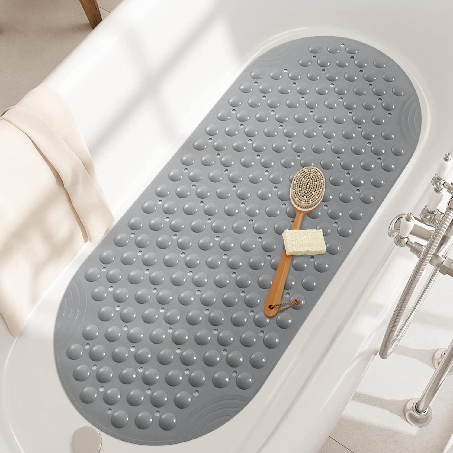 PABUBE Shower Mat for Bathtub Bath Mat for Tub, Non-Slip Bathtub Mat Machine Washable Tub Mat