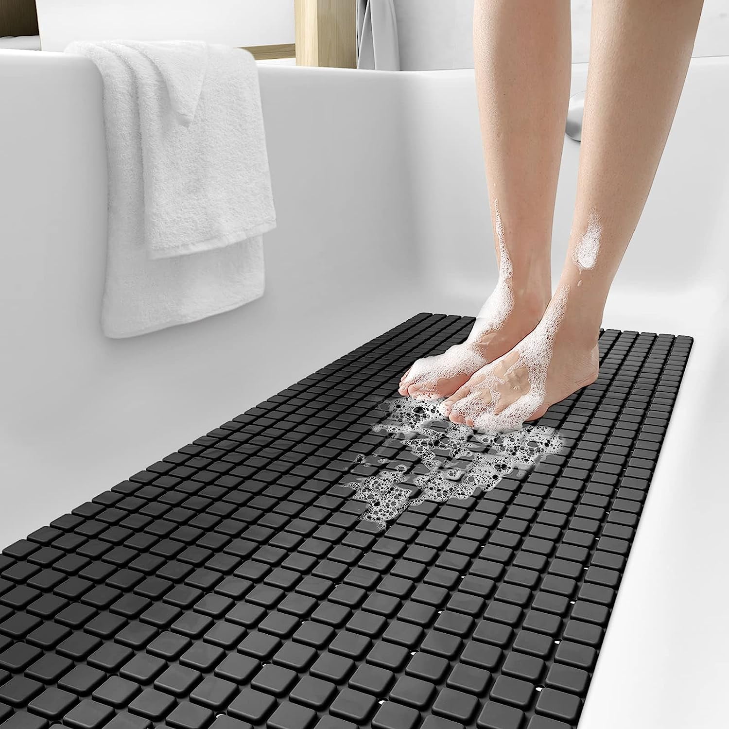 PABUBE Shower Mat for Bathtub Bath Mat for Tub, Non-Slip Bathtub Mat Machine Washable Tub Mat