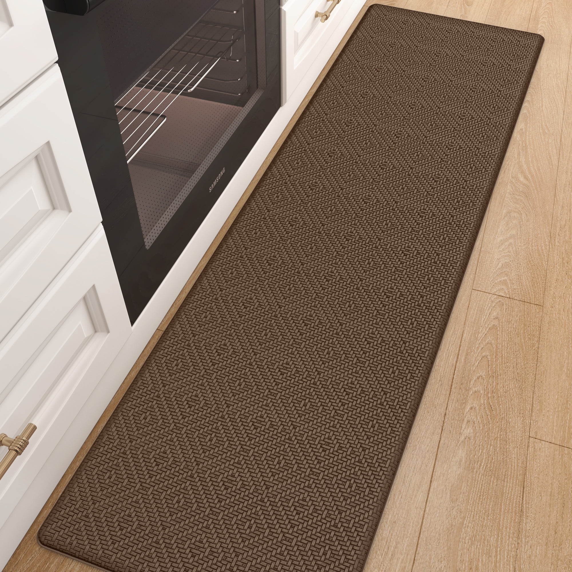 PABUBE Kitchen Rugs and Mats Anti Fatigue Cushioned Kitchen Mat, Non Slips Kitchen Floor Mat, Anti Fatigue Mat for Kitchen, Kitchen Rug and Runner Washable