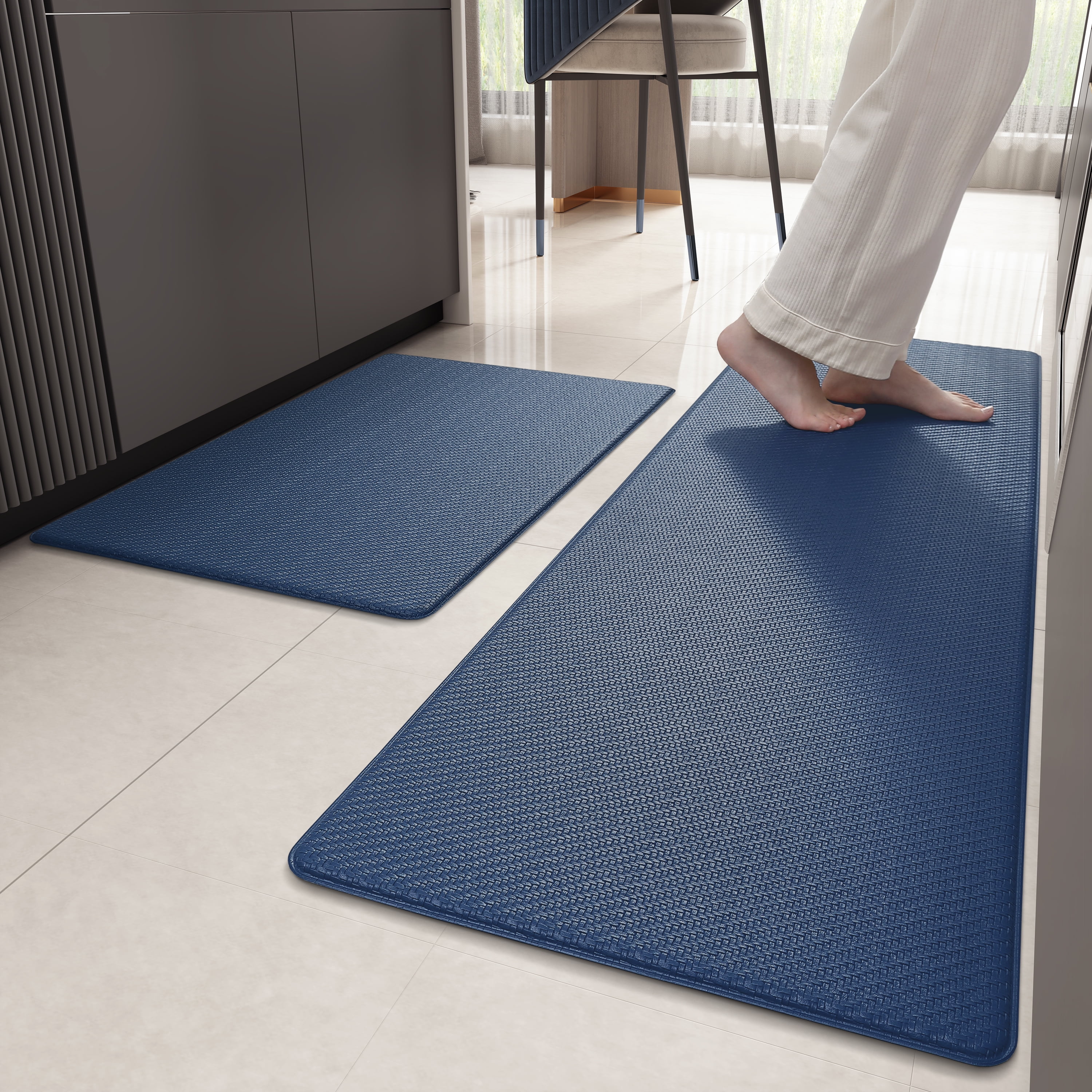 PABUBE Kitchen Rug and Mat Kitchen Mat Anti Fatigue, Non Slips Kitchen Floor Mat, Kitchen Rug or Mat Washable