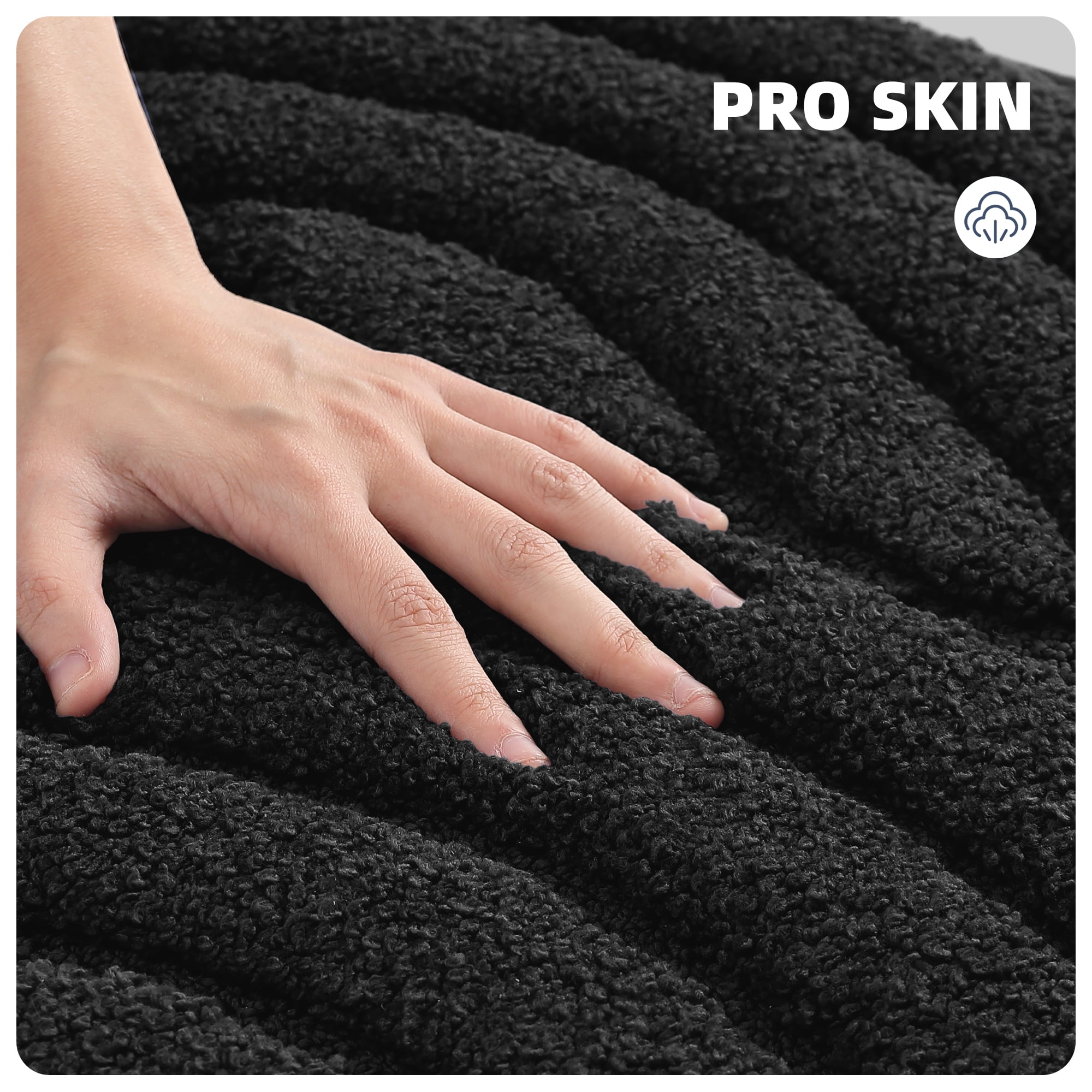 PABUBE Bathroom Rug, Soft Absorbent Bathroom Mat, Non Slip Shag Bath Rug, Machine Washable Bath Mat