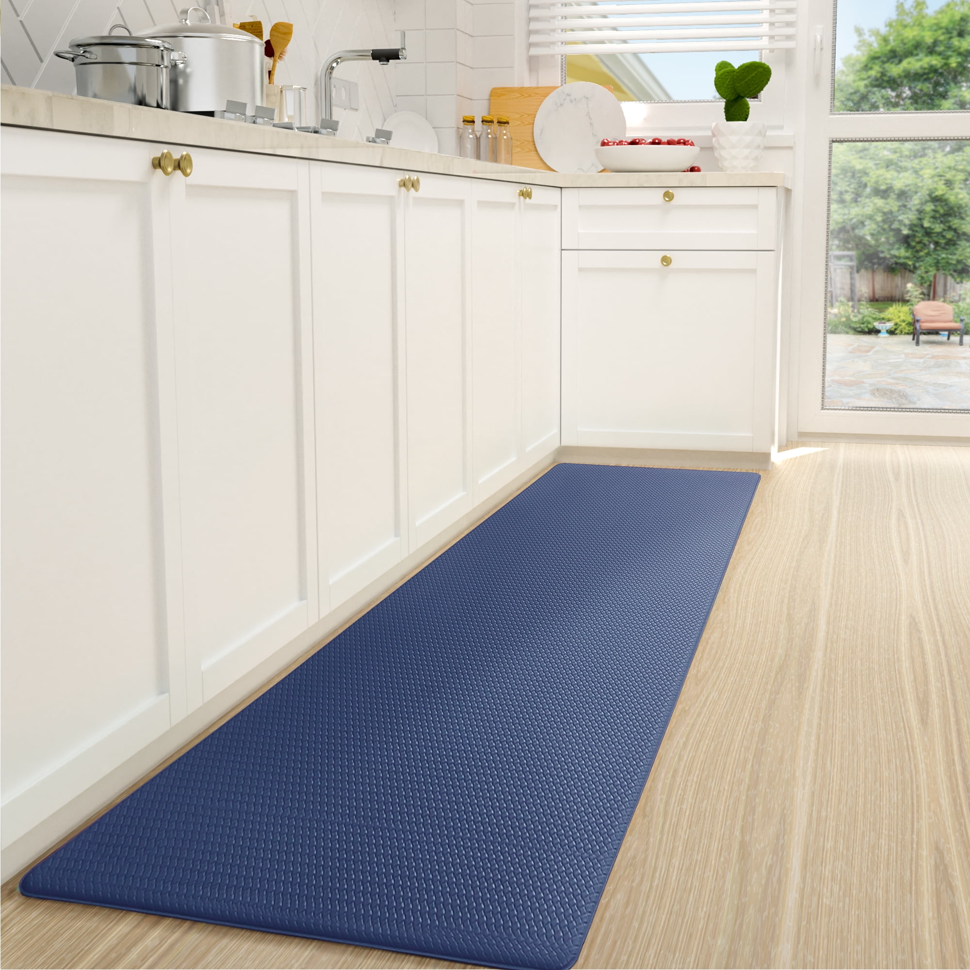 PABUBE Kitchen Rug and Mat Kitchen Mat Anti Fatigue, Non Slips Kitchen Floor Mat, Kitchen Rug or Mat Washable