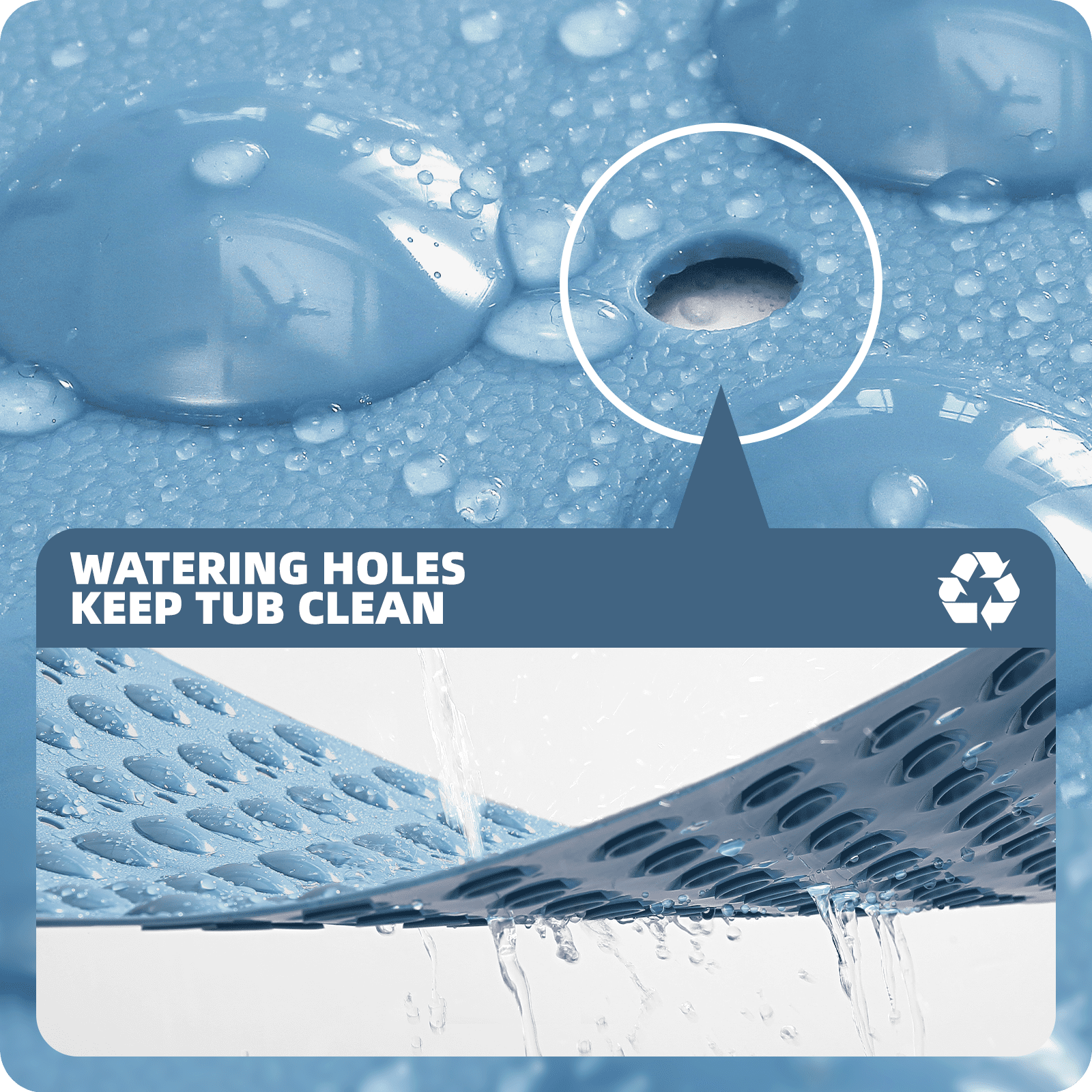 PABUBE Shower Mat for Bathtub Bath Mat for Tub, Non-Slip Bathtub Mat Machine Washable Tub Mat