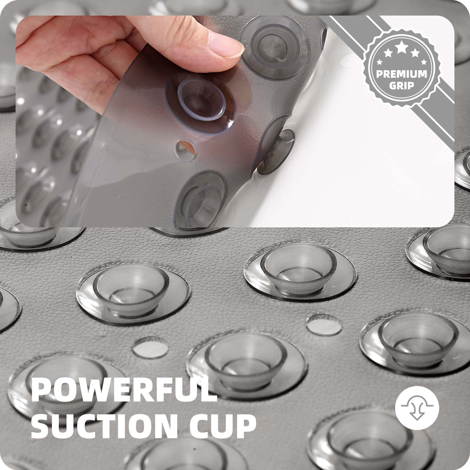 PABUBE Shower Mat for Bathtub Bath Mat for Tub, Non-Slip Bathtub Mat Machine Washable Tub Mat