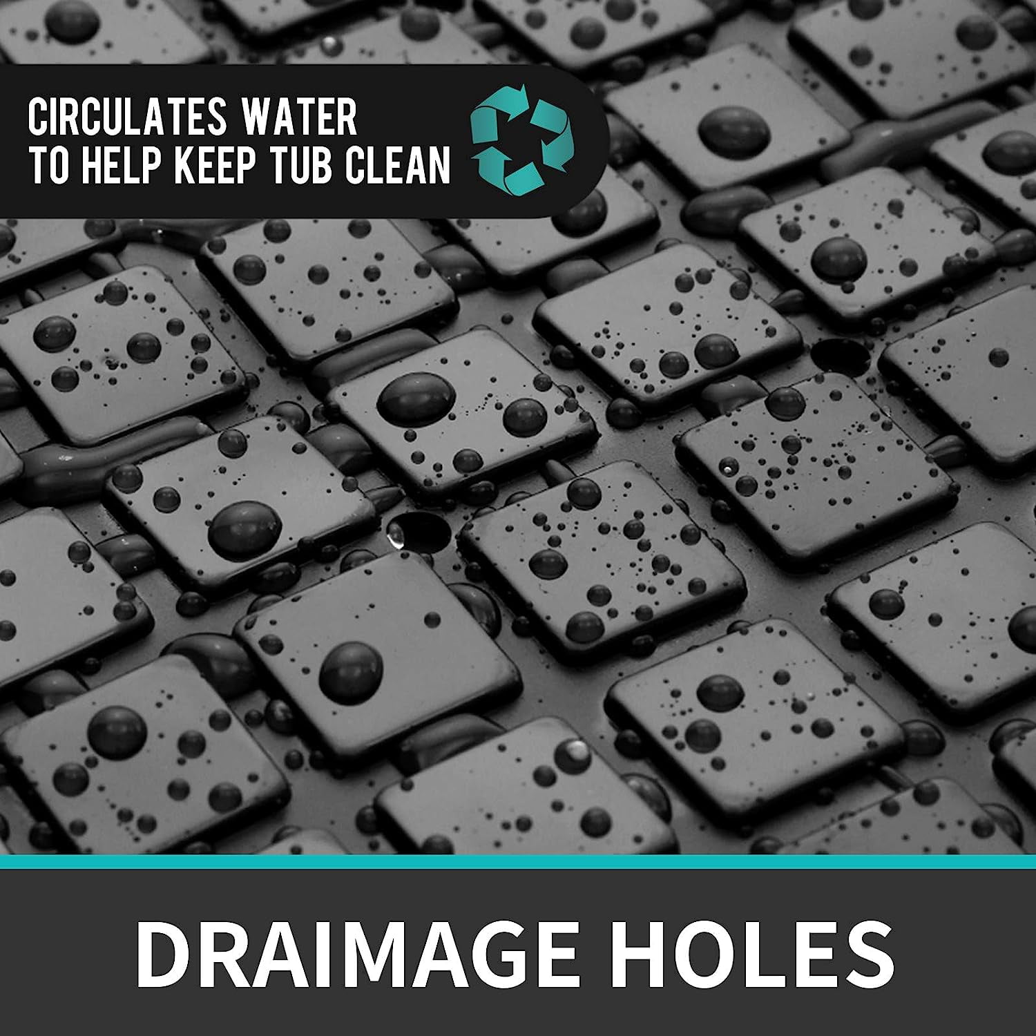 PABUBE Shower Mat for Bathtub Bath Mat for Tub, Non-Slip Bathtub Mat Machine Washable Tub Mat