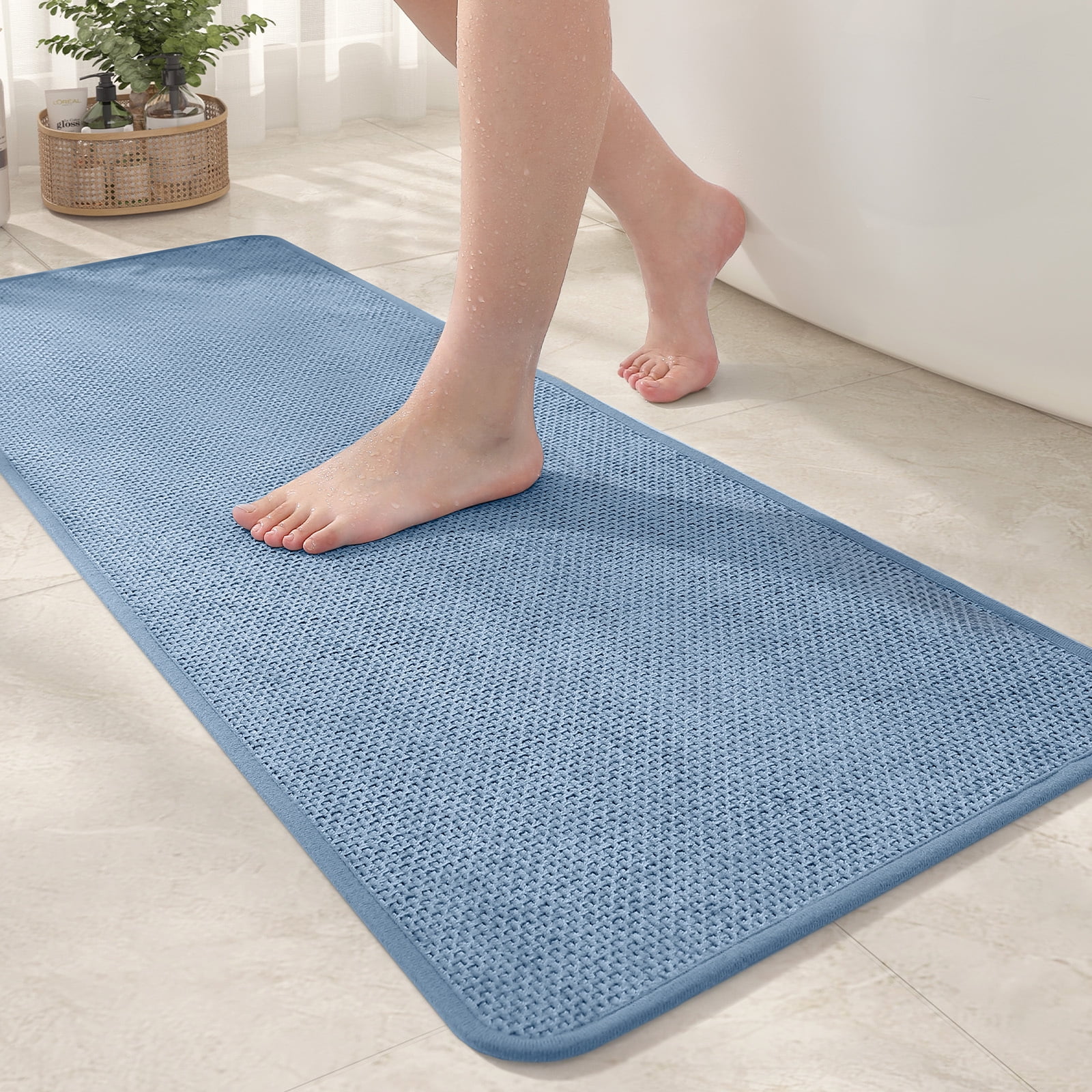 PABUBE Bathroom Rug, Non Slips Bath Mat, Machine Washable Bathroom Mat, Soft Absorbent Bathmat Bath Rug, Bathroom Rug and Mat for Bathroom Floor
