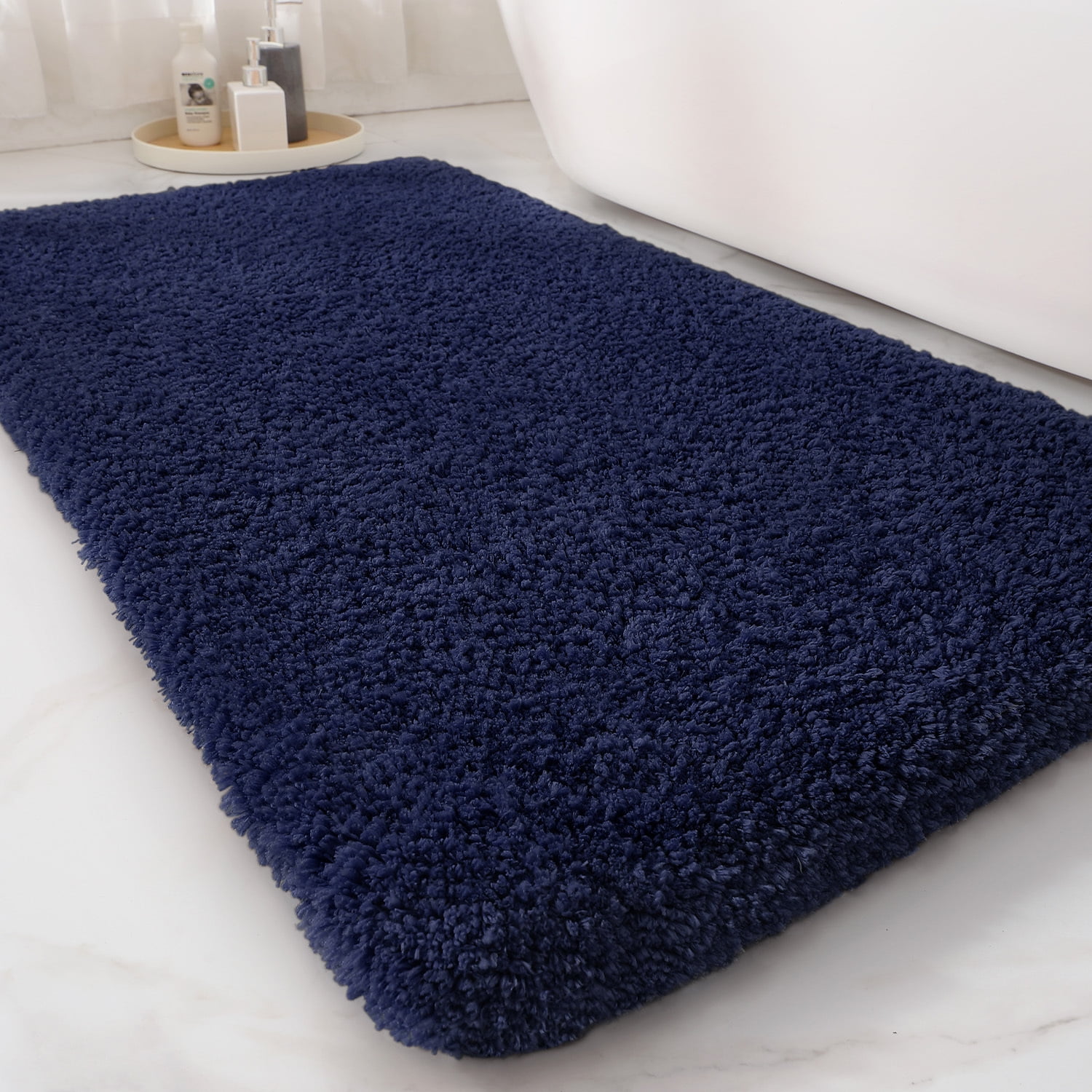 OEAKAY Bathroom Rugs,24"x16",Non Slip Shower Bath Room,Extra Soft and Absorbent,Bath Mats for Bathroom Floor,Machine Wash Dry Carpet Mat for Tub,24"x16"White
