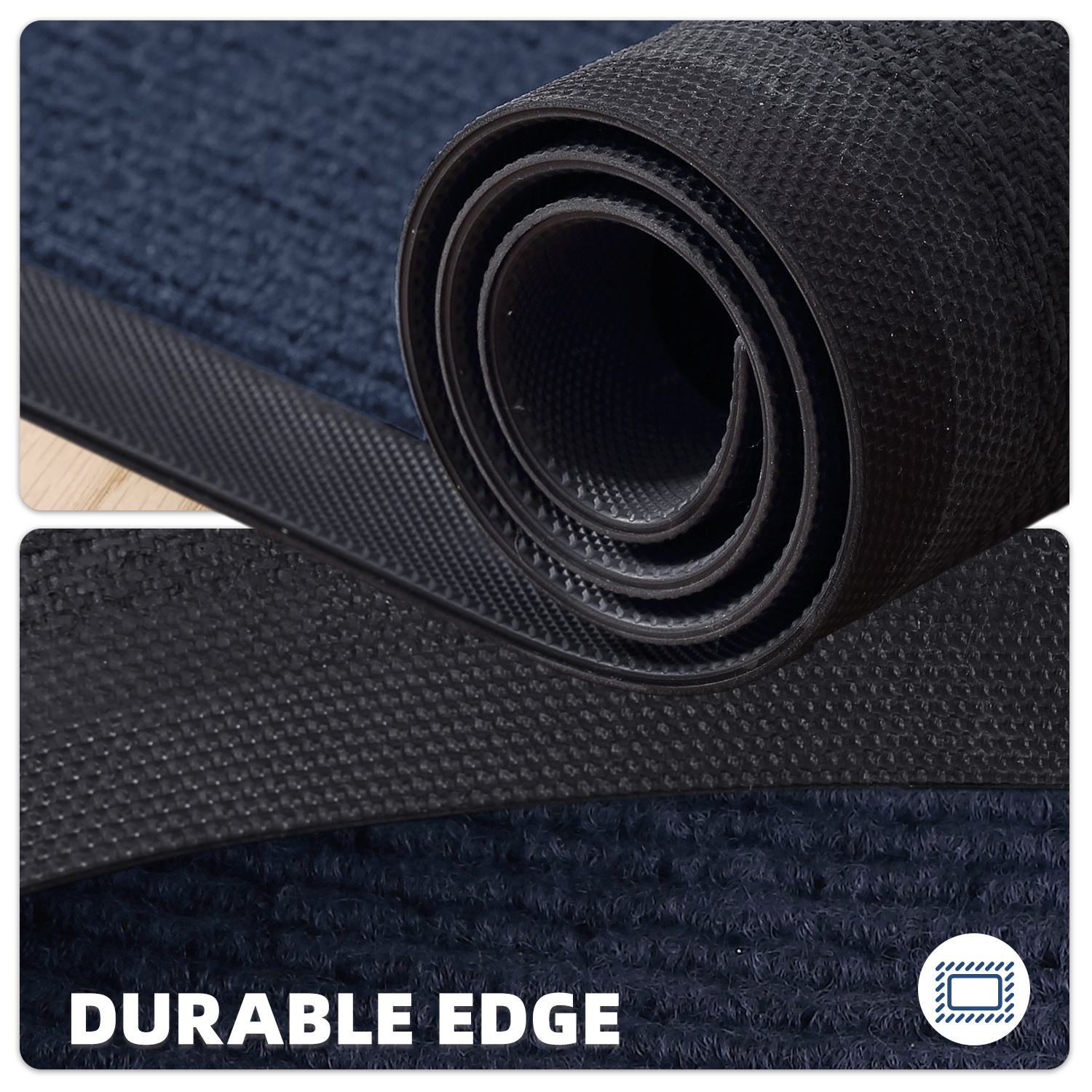 PABUBE Outdoor Mat Non Slip Heavy Duty Doormat Welcome Mats for Outside Low Profile Front Dirt Trapper Door Mat for Outdoor Decor with Rubber Backing