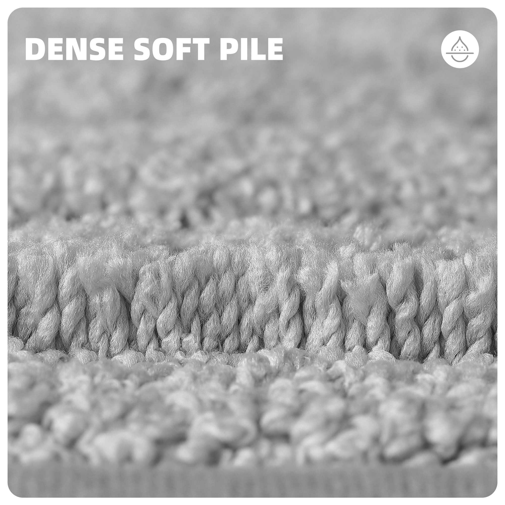 PABUBE Bathroom Rug, Soft Absorbent Bathroom Mat, Non Slip Shag Bath Rug, Machine Washable Bath Mat