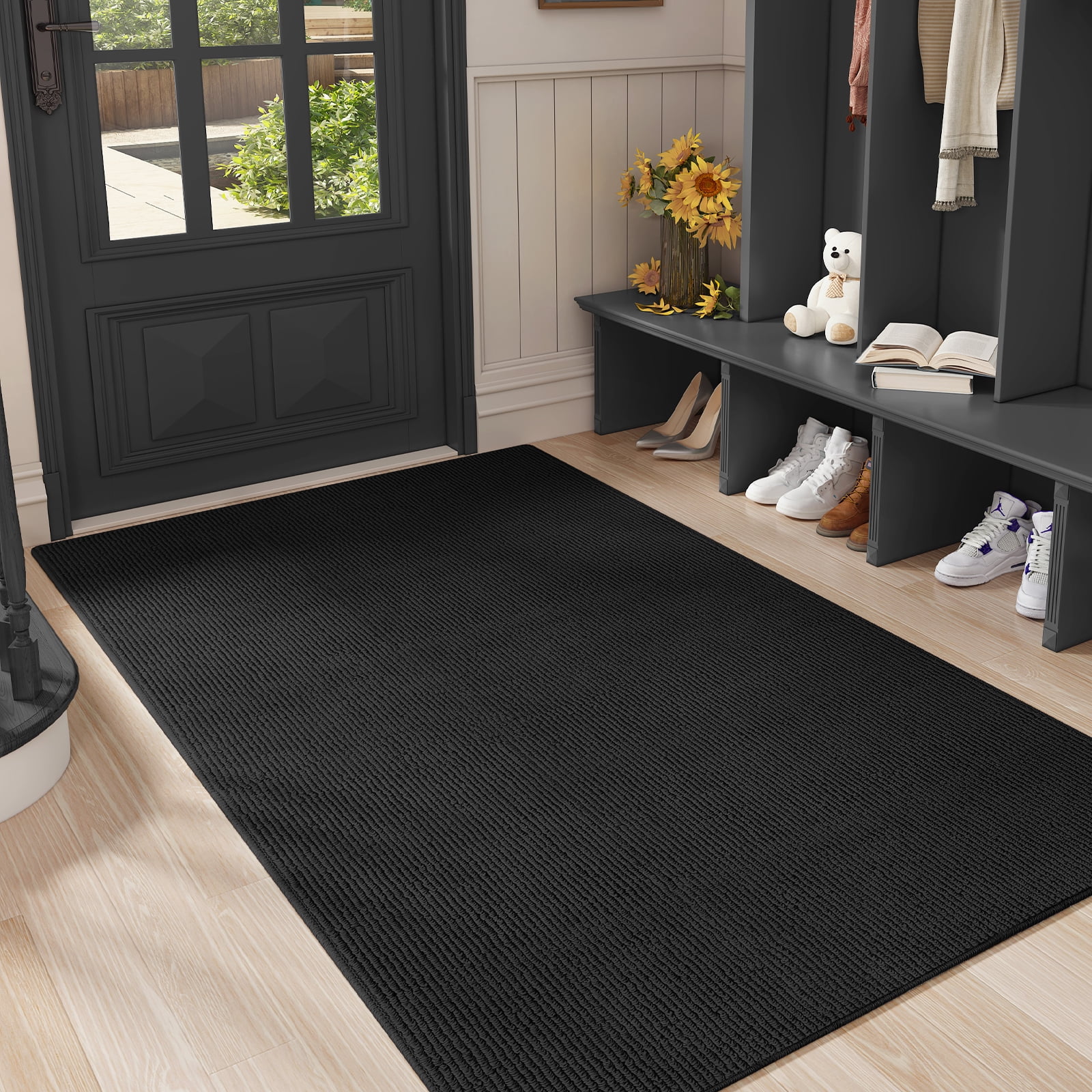 PABUBE Indoor and Outdoor Doormats, 20"x32" Front Door Rugs, Dirt Trapper Inside Door Mats, Non Slip Washable Welcome Mat Entryway Rug for Entryway