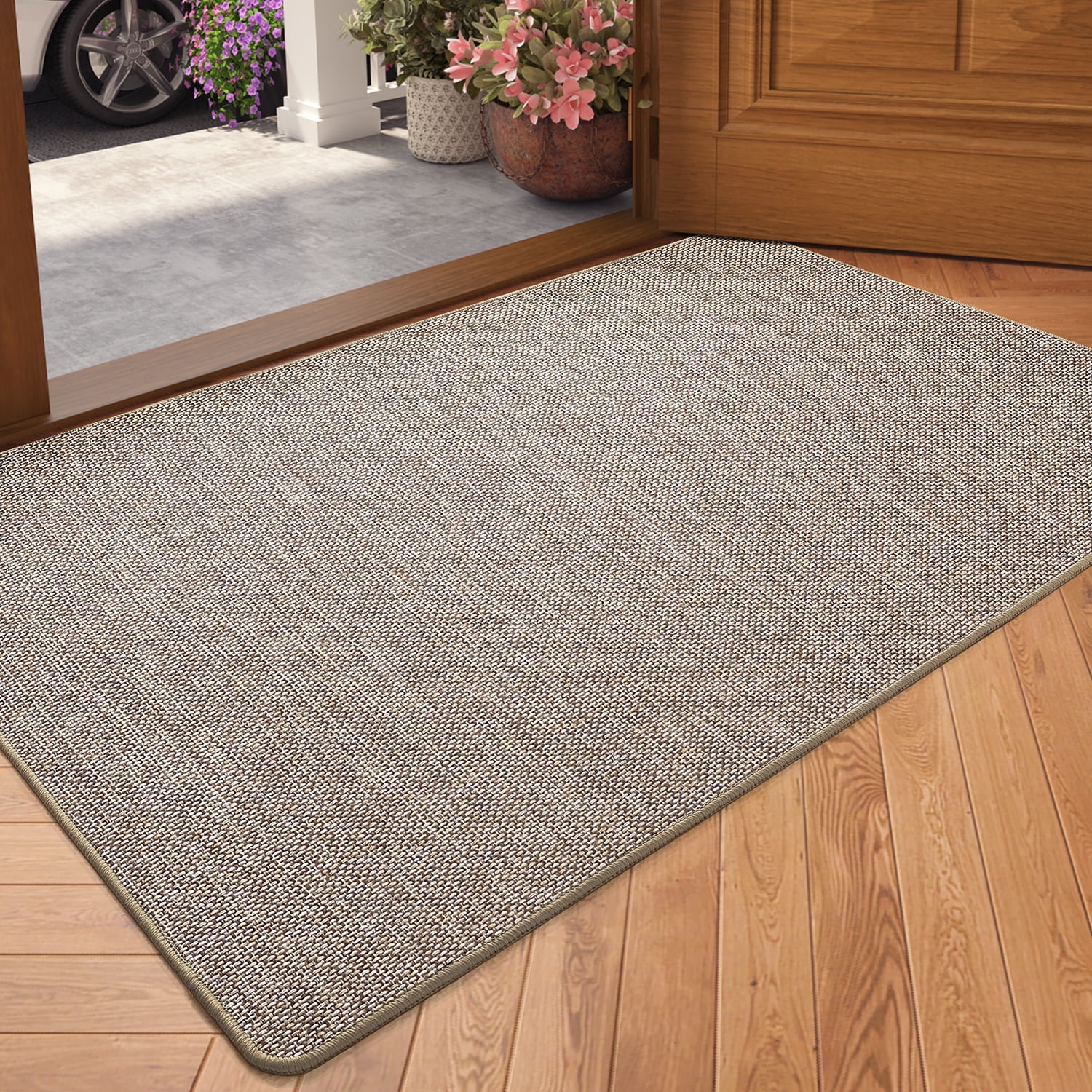 PABUBE Doormat for Inside, Door Rug for Entryway Indoor, Dirt Trapper, Non Slip Entryway Rugs Washable Welcome Mat for Inside, Absorbent Entry Mat Low-Profile Entry Rug Indoor Doormat