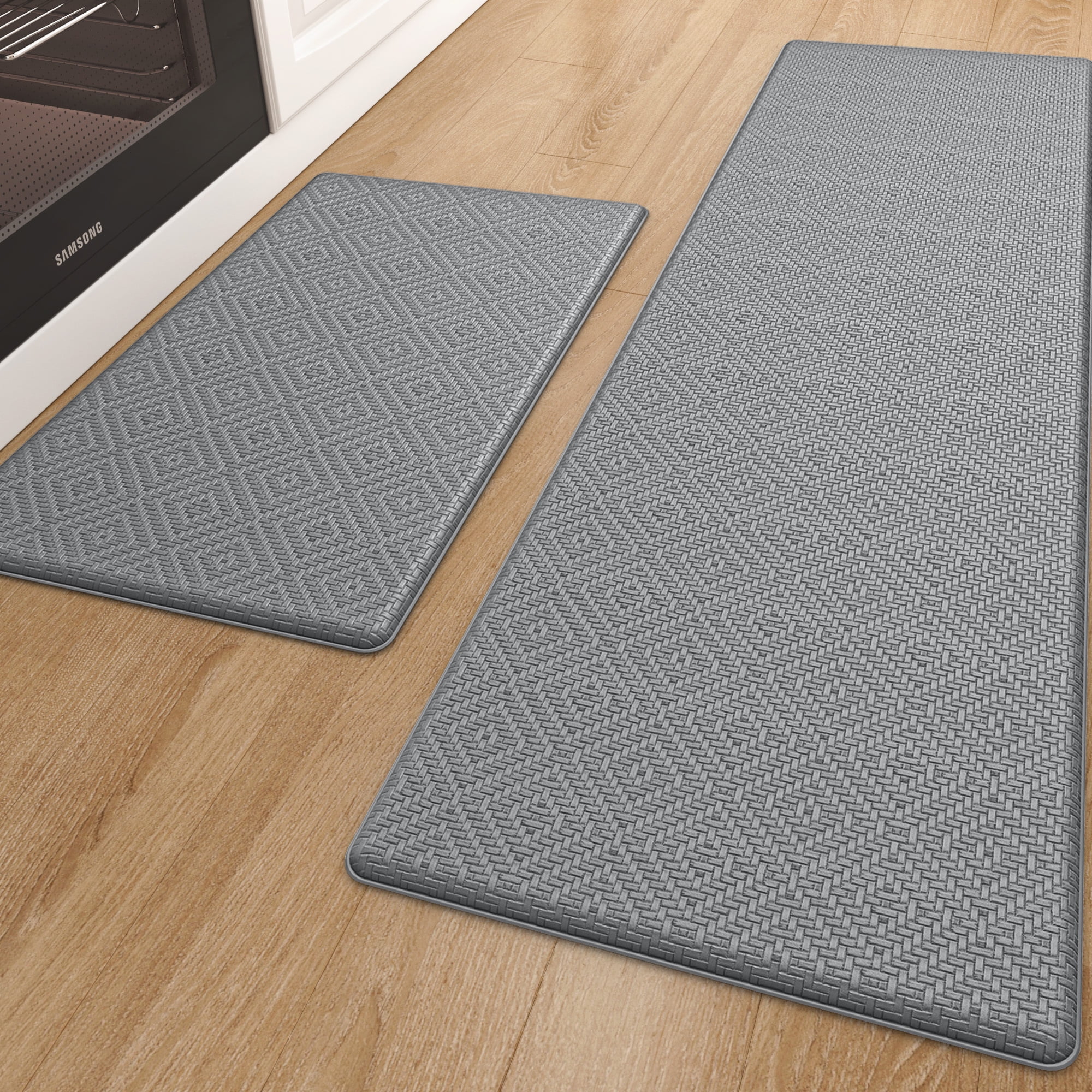 PABUBE Kitchen Rugs and Mats Anti Fatigue Cushioned Kitchen Mat, Non Slips Kitchen Floor Mat, Anti Fatigue Mat for Kitchen, Kitchen Rug and Runner Washable