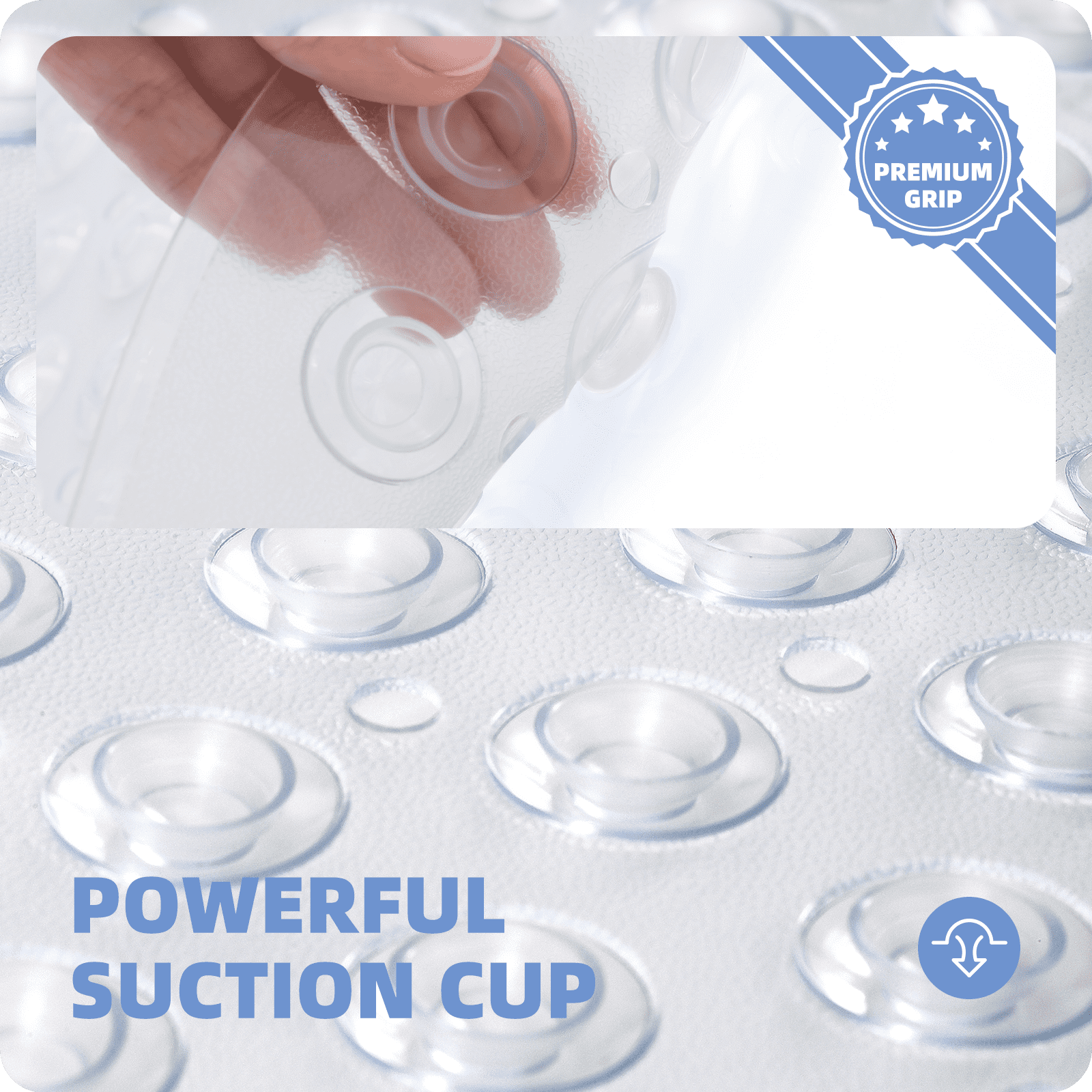 PABUBE Shower Mat for Bathtub Bath Mat for Tub, Non-Slip Bathtub Mat Machine Washable Tub Mat