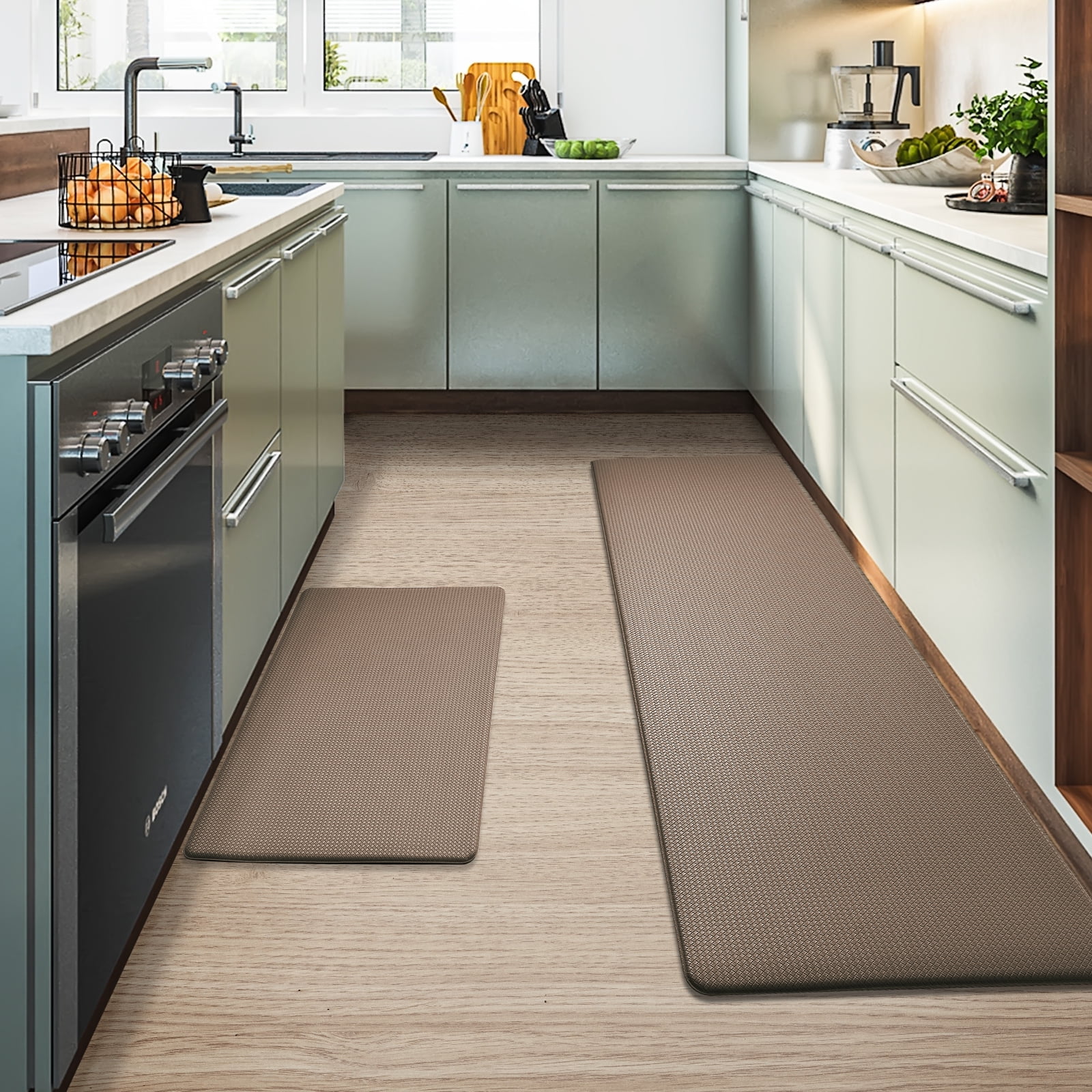 PABUBE Kitchen Rug and Mat Kitchen Mat Anti Fatigue, Non Slips Kitchen Floor Mat, Kitchen Rug or Mat Washable