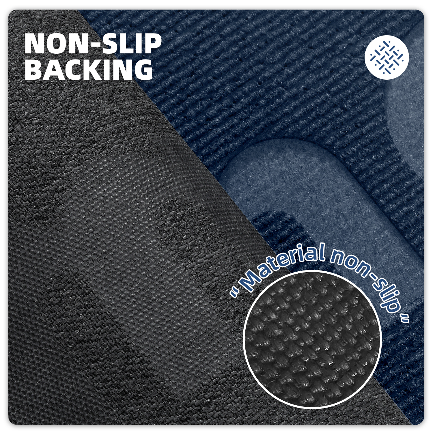 PABUBE Outdoor Mat Non Slip Heavy Duty Doormat Welcome Mats for Outside Low Profile Front Dirt Trapper Door Mat for Outdoor Decor with Rubber Backing