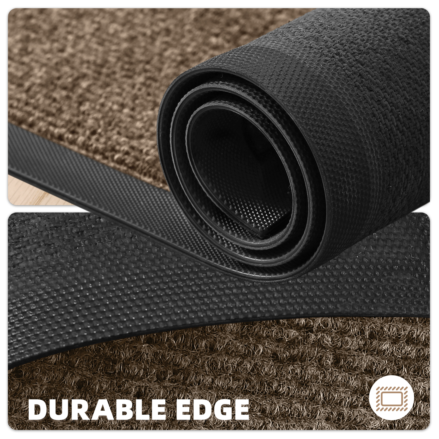 PABUBE Outdoor Mat Non Slip Heavy Duty Doormat Welcome Mats for Outside Low Profile Front Dirt Trapper Door Mat for Outdoor Decor with Rubber Backing